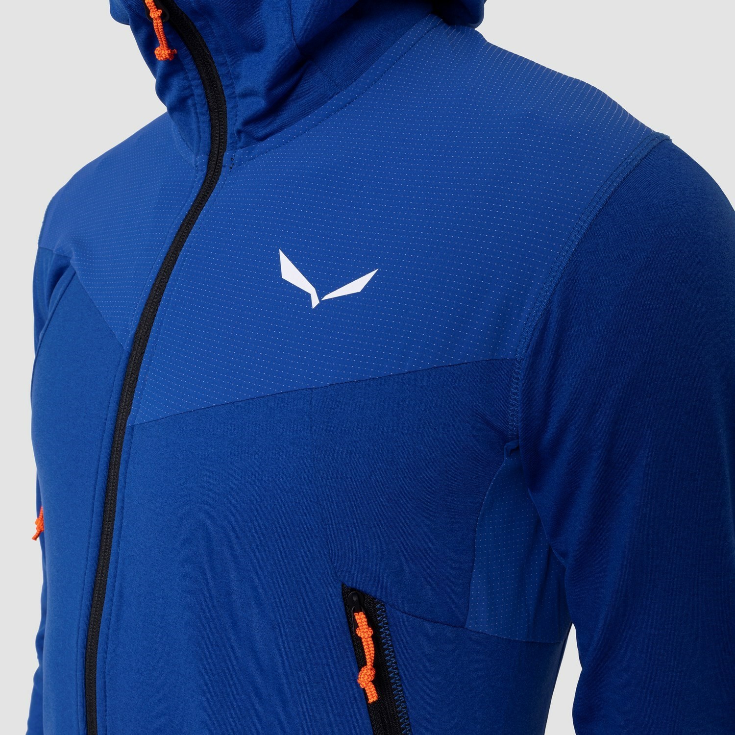 Férfi Salewa Agner Hibrid Polarlite Durastretch Csuklyás Jacket Kapucnis Pulóver Kék | 1057-HIYBV