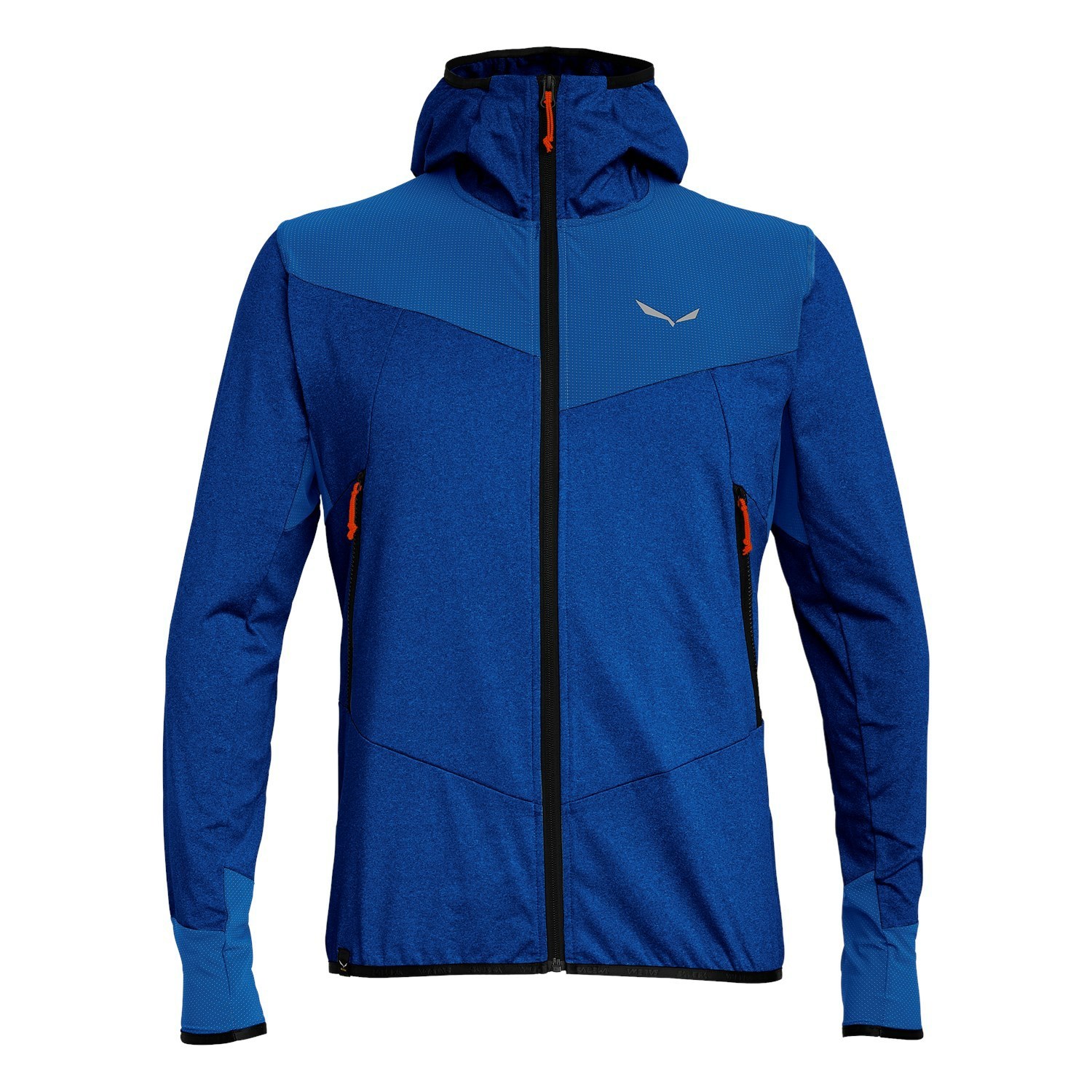 Férfi Salewa Agner Hibrid Polarlite Durastretch Csuklyás Jacket Kapucnis Pulóver Kék | 1057-HIYBV