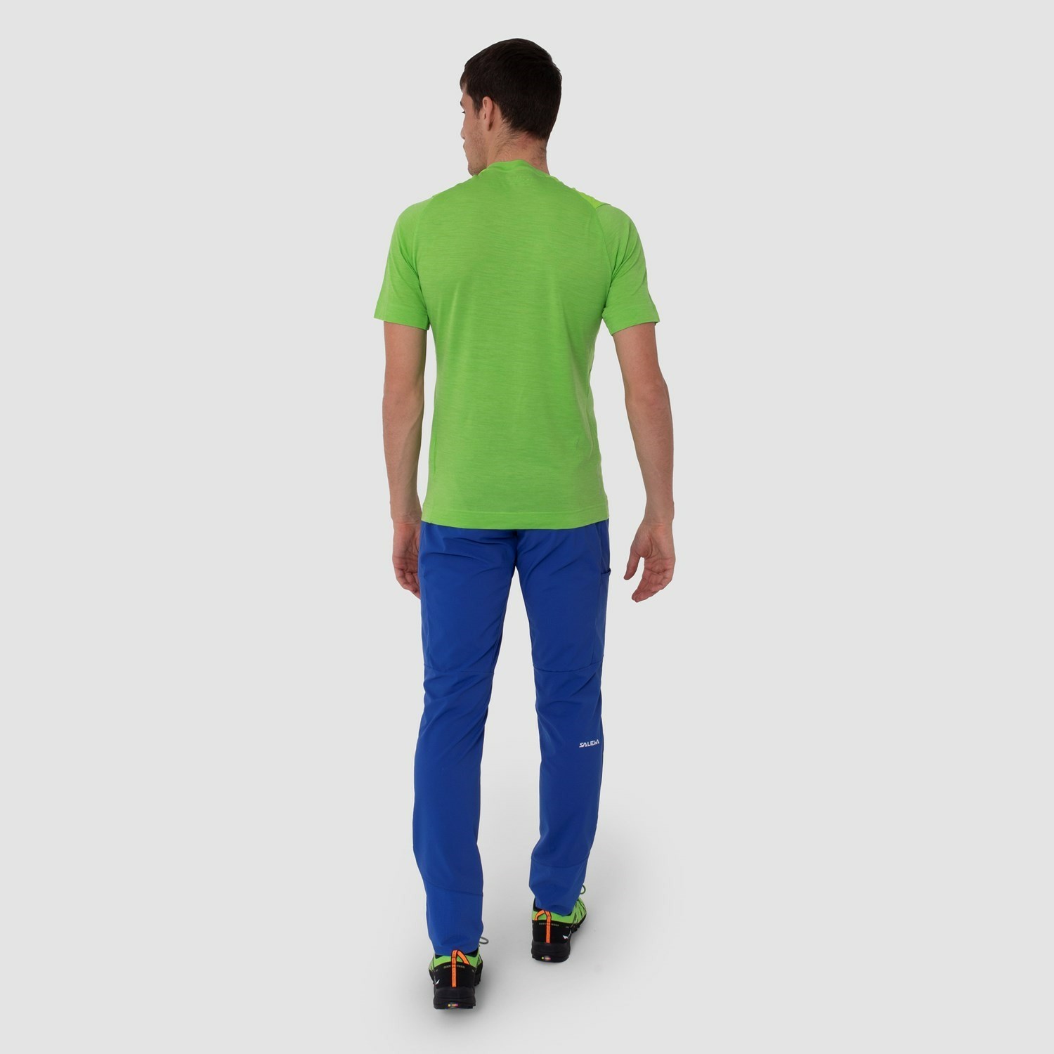 Férfi Salewa Agner Merino T-Shirt Rövid Ujjú Ing Zöld | 0472-SHQCB