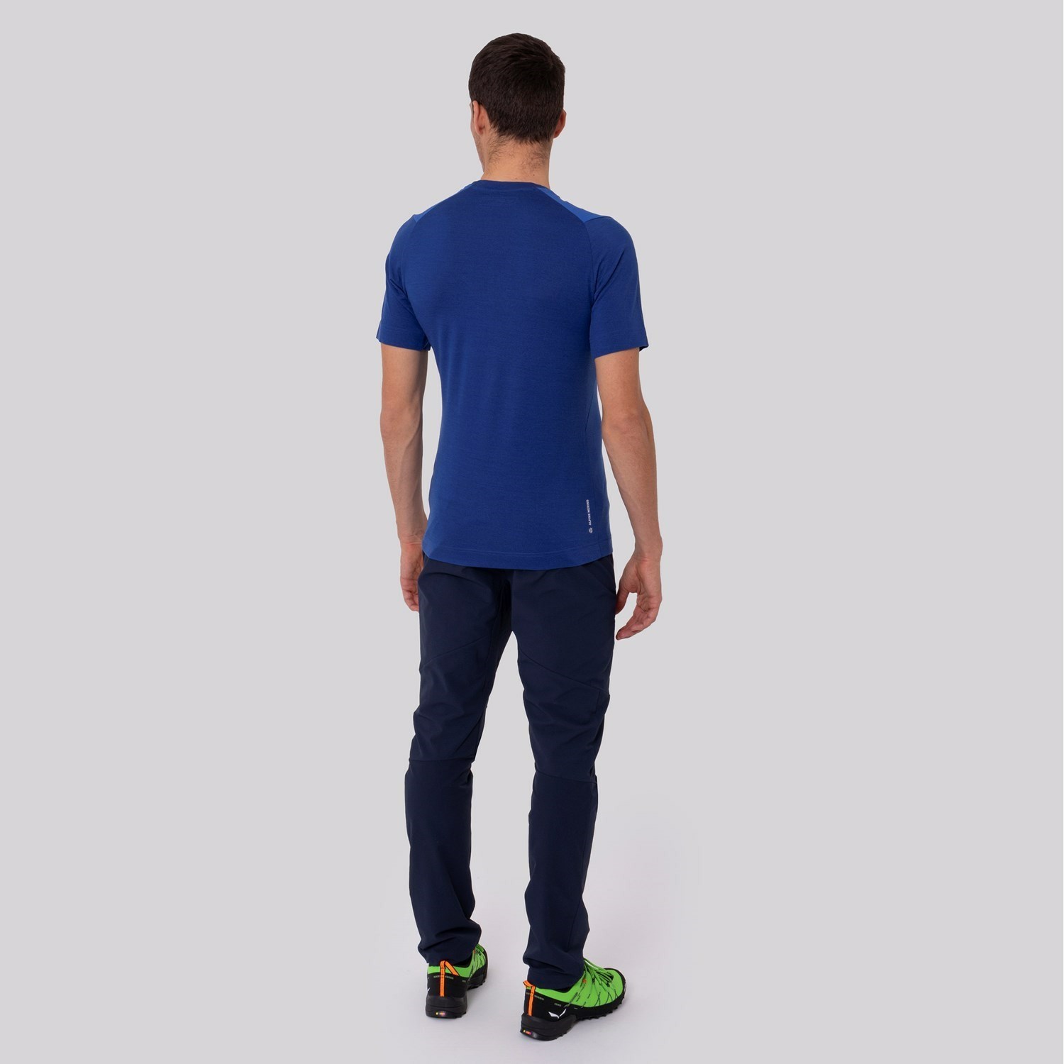 Férfi Salewa Agner Merino T-Shirt Rövid Ujjú Ing Kék | 3791-LOXPJ