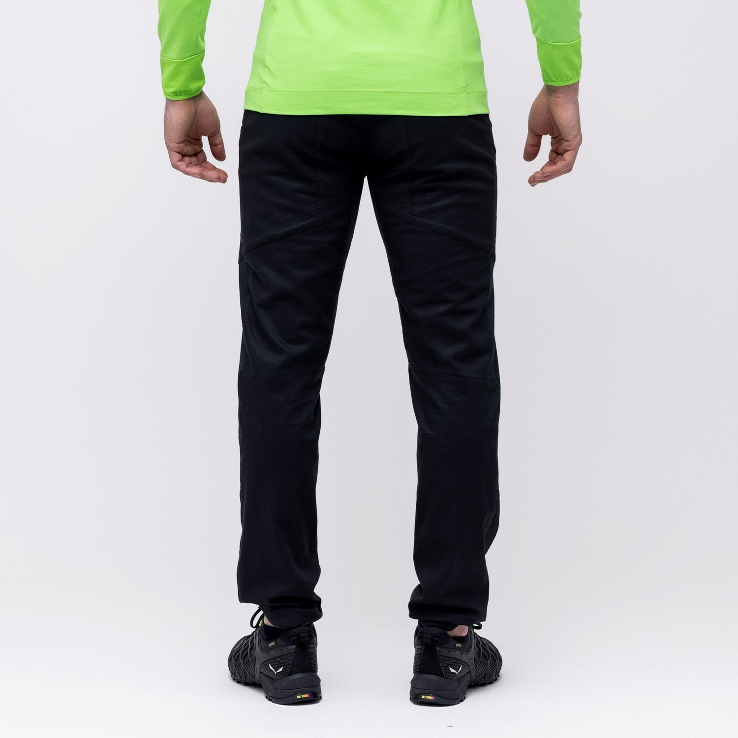 Férfi Salewa Alpine Hemp Light Softshell Nadrág Fekete | 0578-ZLYAR