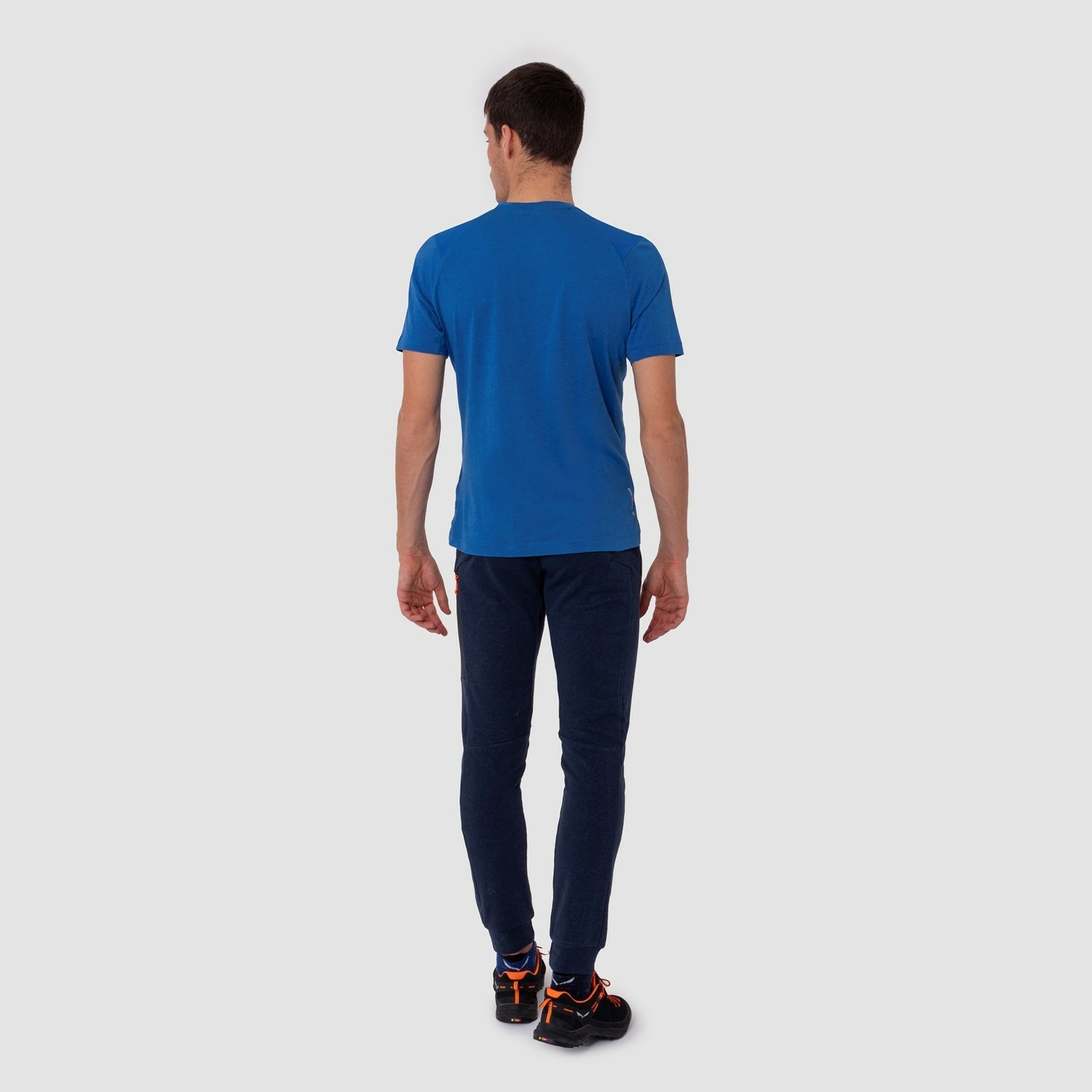 Férfi Salewa Alpine Hemp Print T-Shirt Rövid Ujjú Ing Kék | 2780-TJQKN