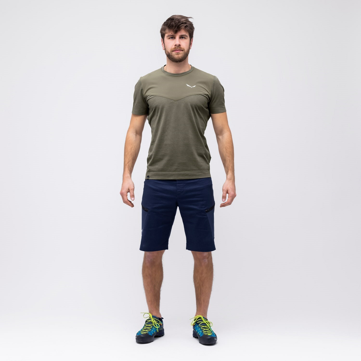 Férfi Salewa Alpine Hemp T-Shirt Rövid Ujjú Ing Barna | 2348-XJCUZ