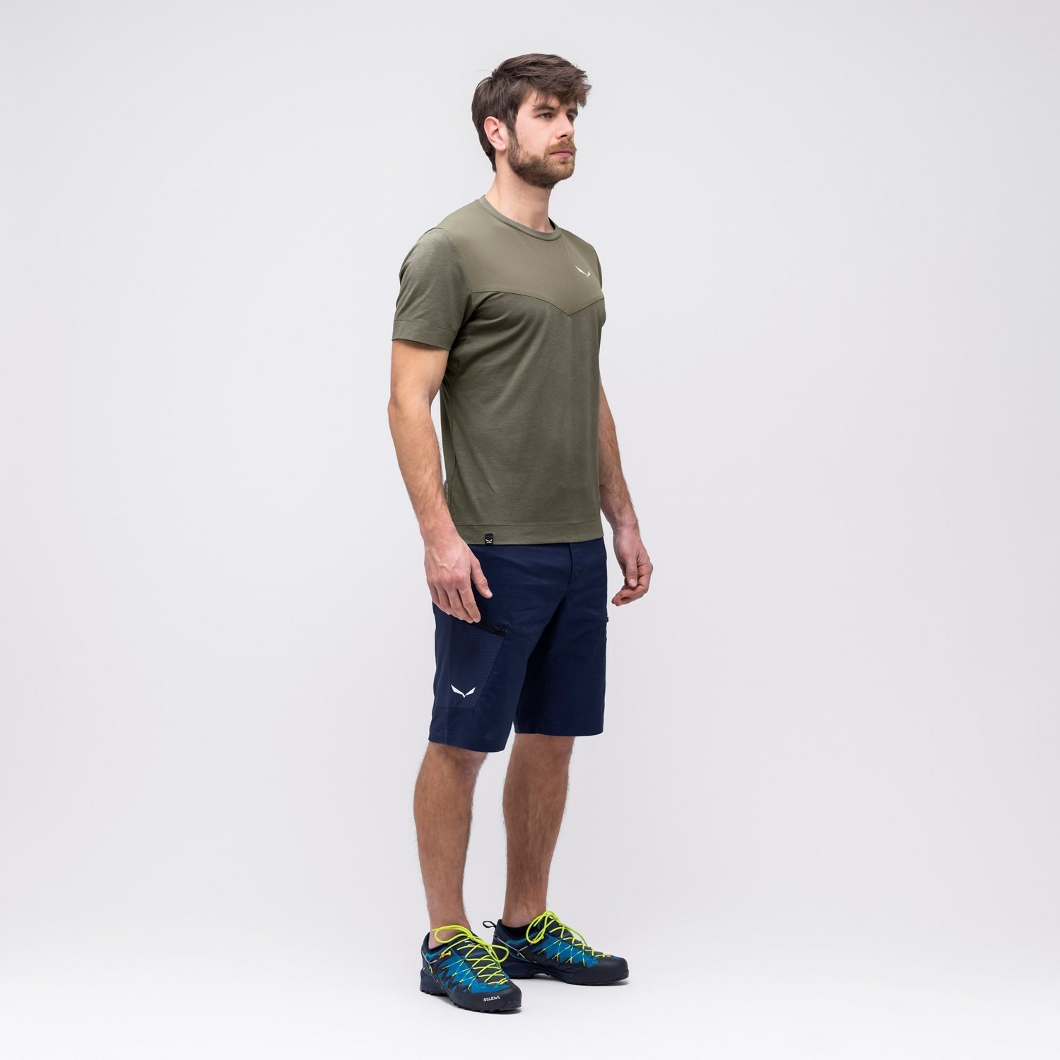 Férfi Salewa Alpine Hemp T-Shirt Rövid Ujjú Ing Barna | 2348-XJCUZ