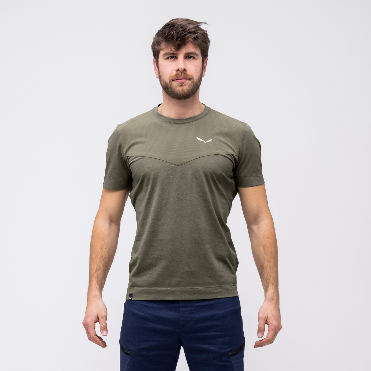 Férfi Salewa Alpine Hemp T-Shirt Rövid Ujjú Ing Barna | 2348-XJCUZ