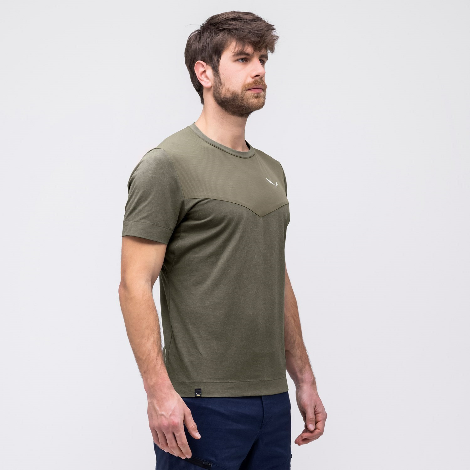 Férfi Salewa Alpine Hemp T-Shirt Rövid Ujjú Ing Barna | 2348-XJCUZ