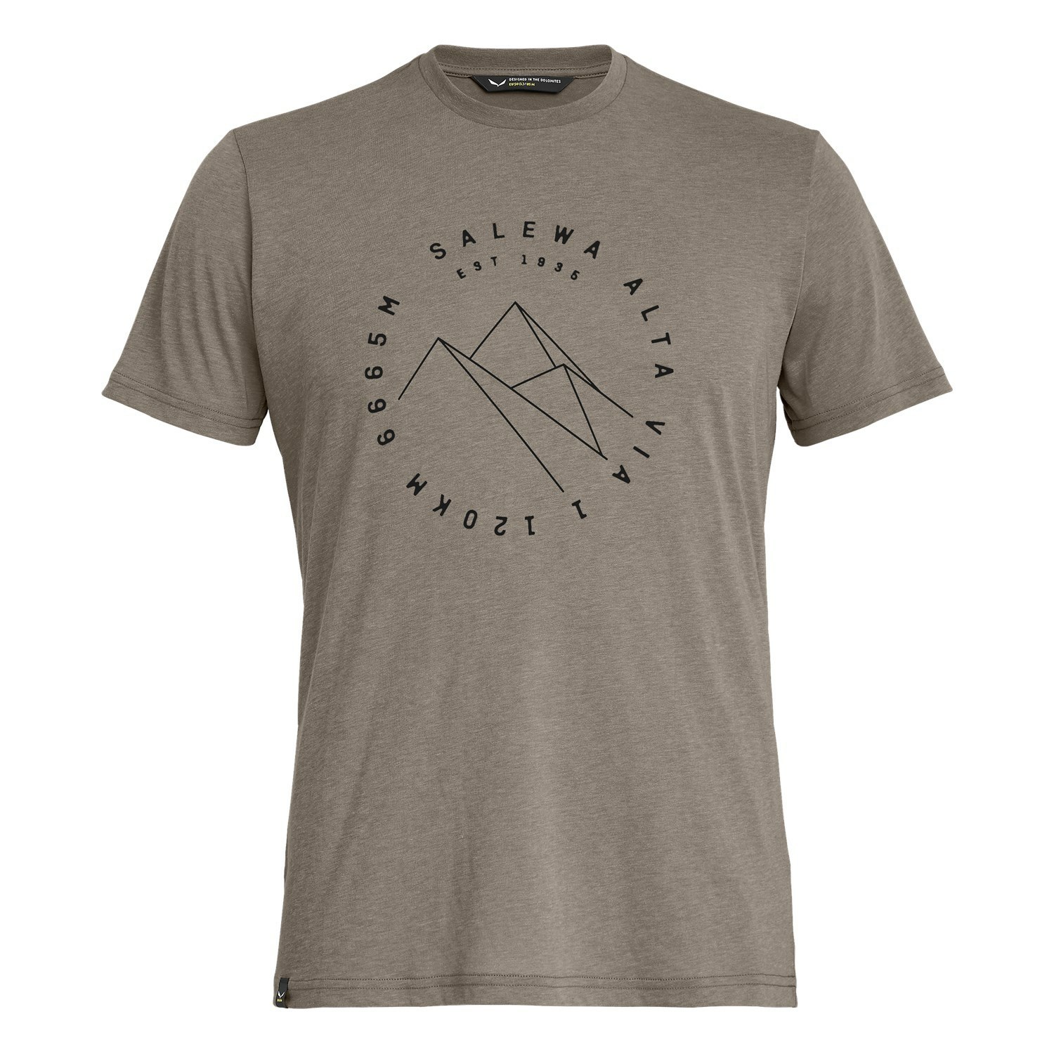 Férfi Salewa Alta Via Drirelease® T-shirt Rövid Ujjú Ing Barna | 6104-FLOVZ