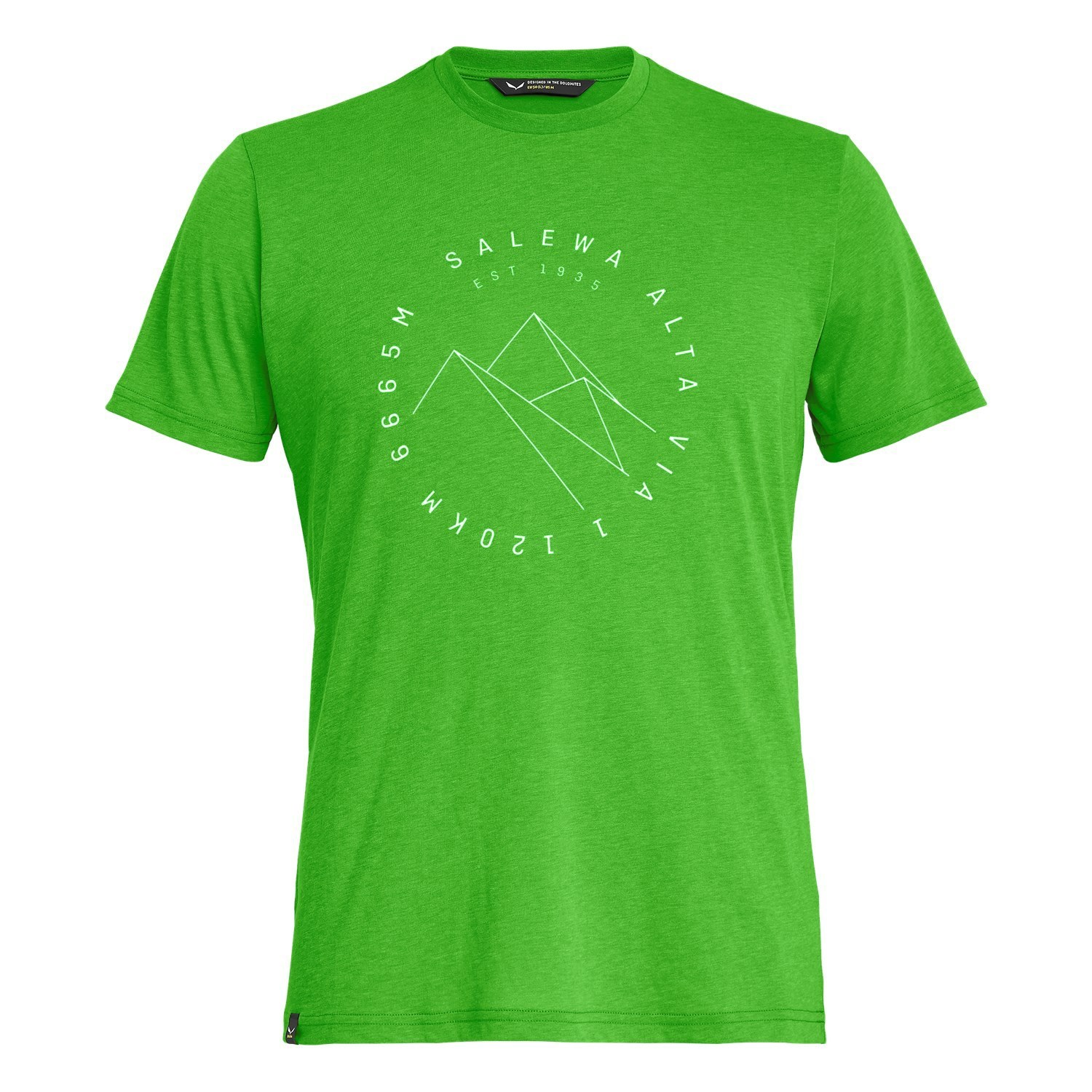 Férfi Salewa Alta Via Drirelease® T-shirt Rövid Ujjú Ing Zöld | 9382-IXFHJ