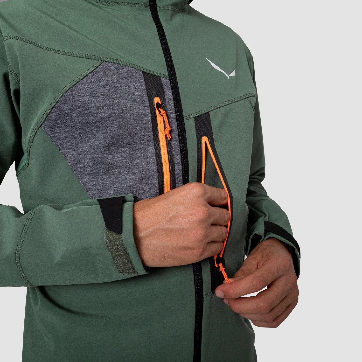 Férfi Salewa Comici Stormwall/ Durastretch Softshell Kabát Zöld | 2709-MQJKR