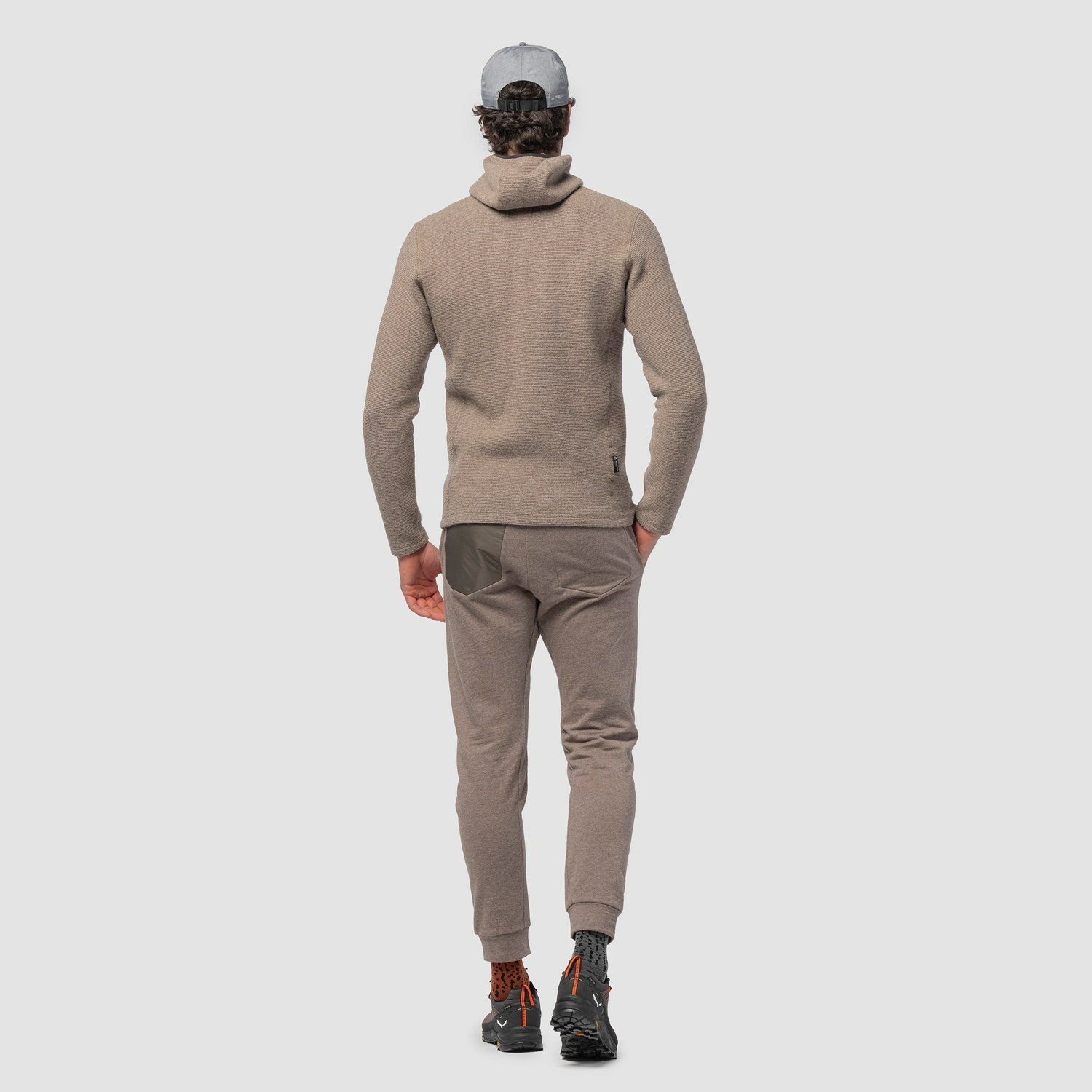 Férfi Salewa Fanes Sarner Half Zip Hoodie Kapucnis Pulóver Barna | 6183-DSYZP