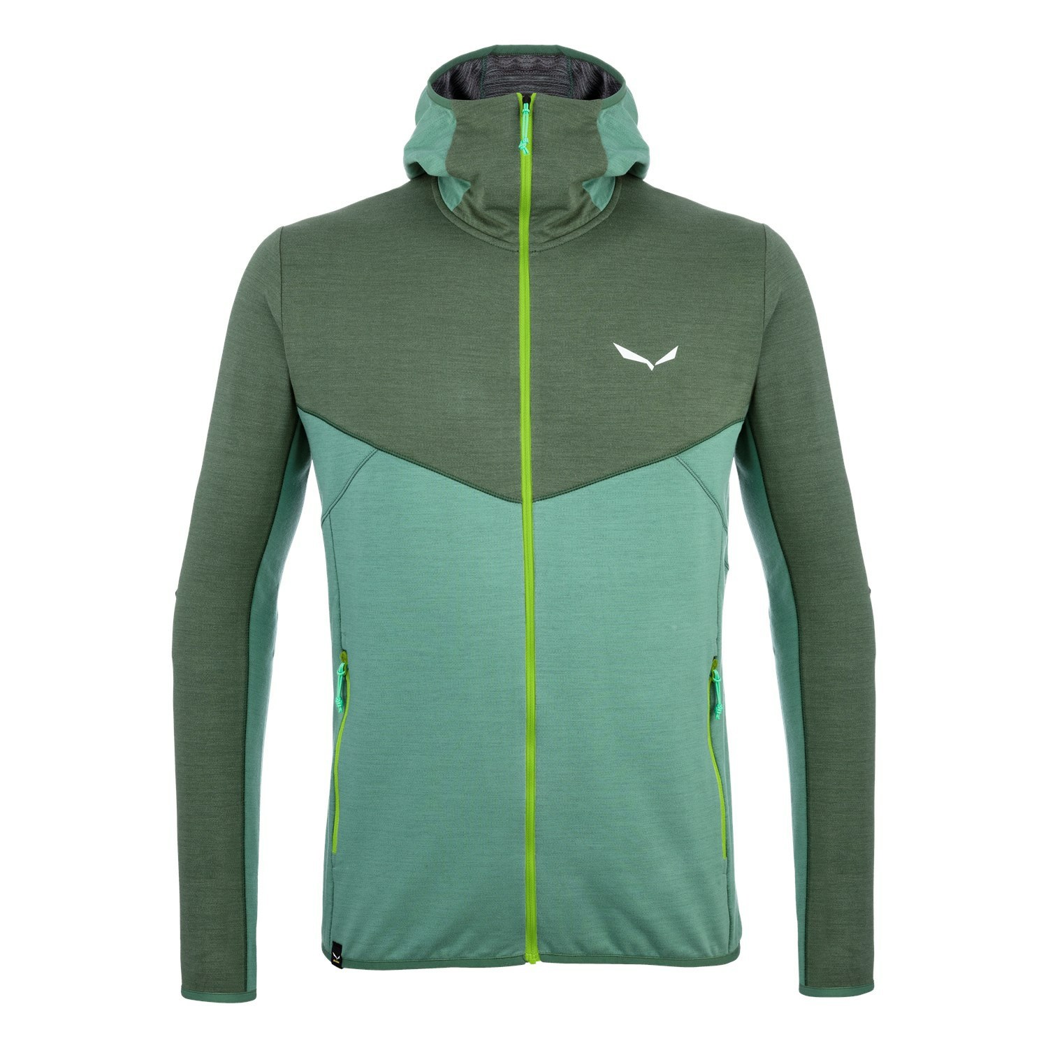 Férfi Salewa Light Micro Polarlite Full Zip Csuklyás Jacket Kapucnis Pulóver Zöld | 2180-LOACF