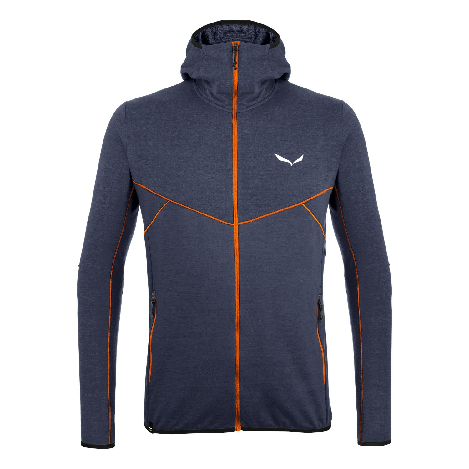 Férfi Salewa Light Micro Polarlite Full Zip Csuklyás Jacket Kapucnis Pulóver Sötétkék | 8154-FDPCQ