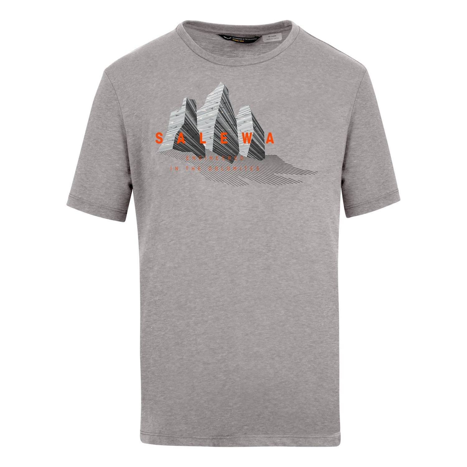 Férfi Salewa Lines Graphic Dry T-Shirt Rövid Ujjú Ing Barna | 0983-CXMAQ