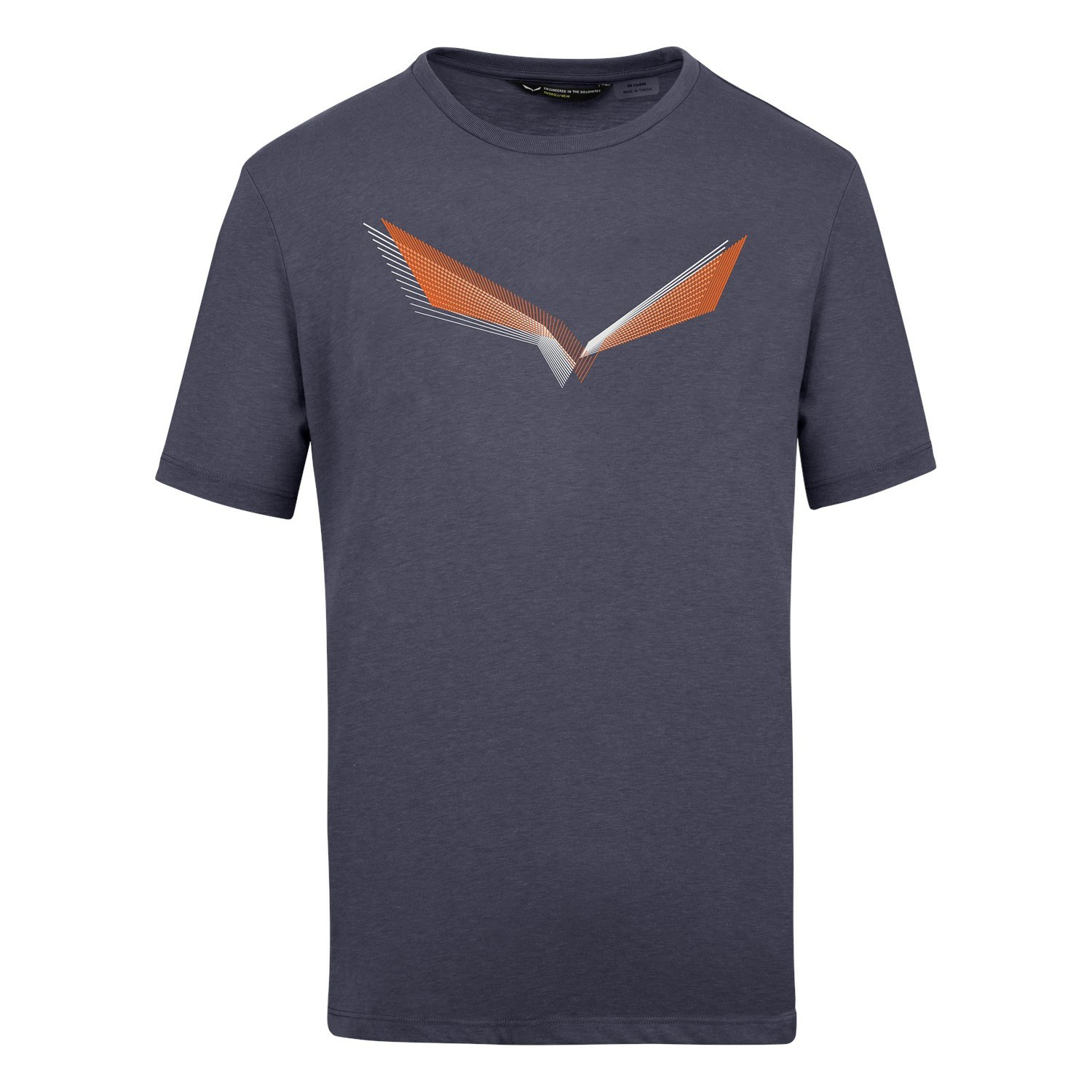 Férfi Salewa Lines Graphic Dry T-Shirt Rövid Ujjú Ing Sötétkék | 3975-UOESR