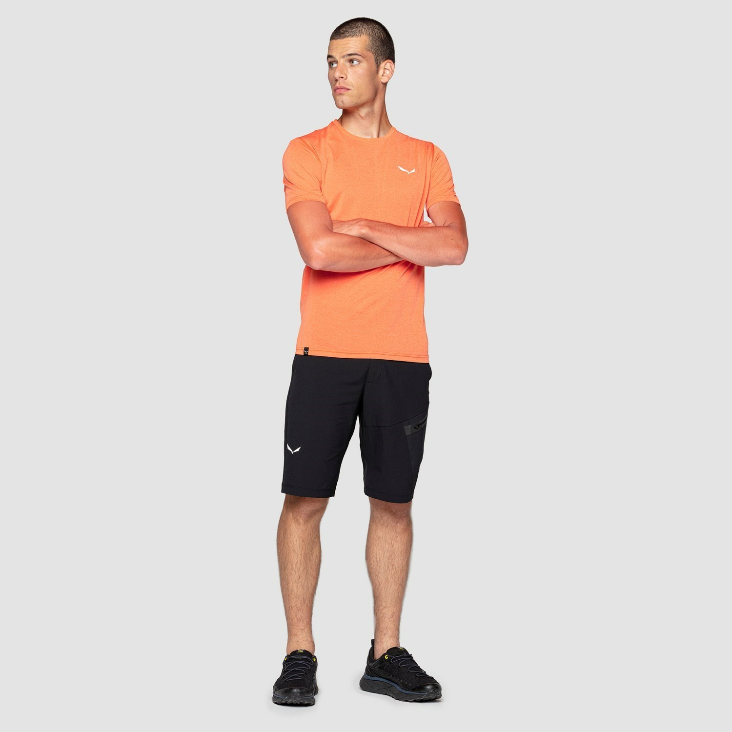 Férfi Salewa Pedroc Durastretch Bermuda Rövidnadrág Fekete | 7423-UNFYA