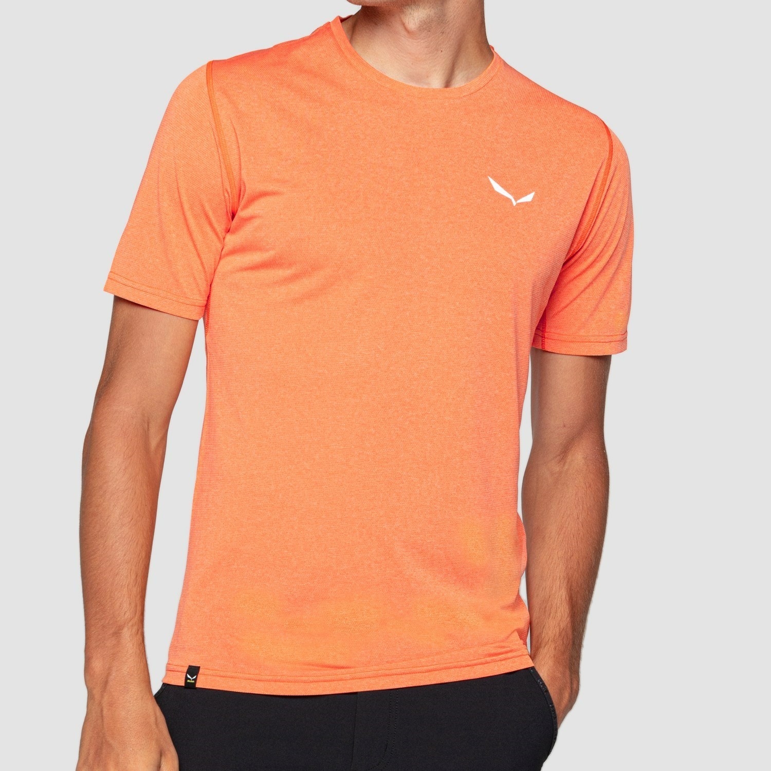 Férfi Salewa Pedroc Hibrid 3 Dry T-shirt Rövid Ujjú Ing Narancssárga | 8602-XPHIS