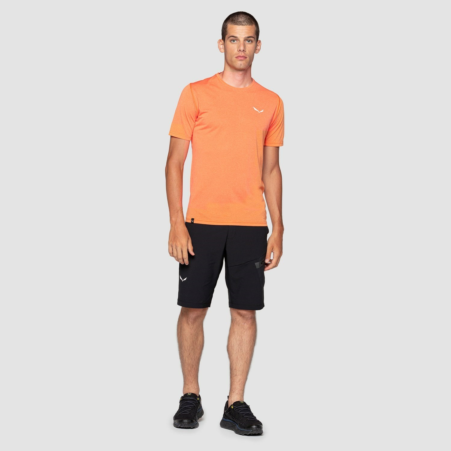 Férfi Salewa Pedroc Hibrid 3 Dry T-shirt Rövid Ujjú Ing Narancssárga | 8602-XPHIS