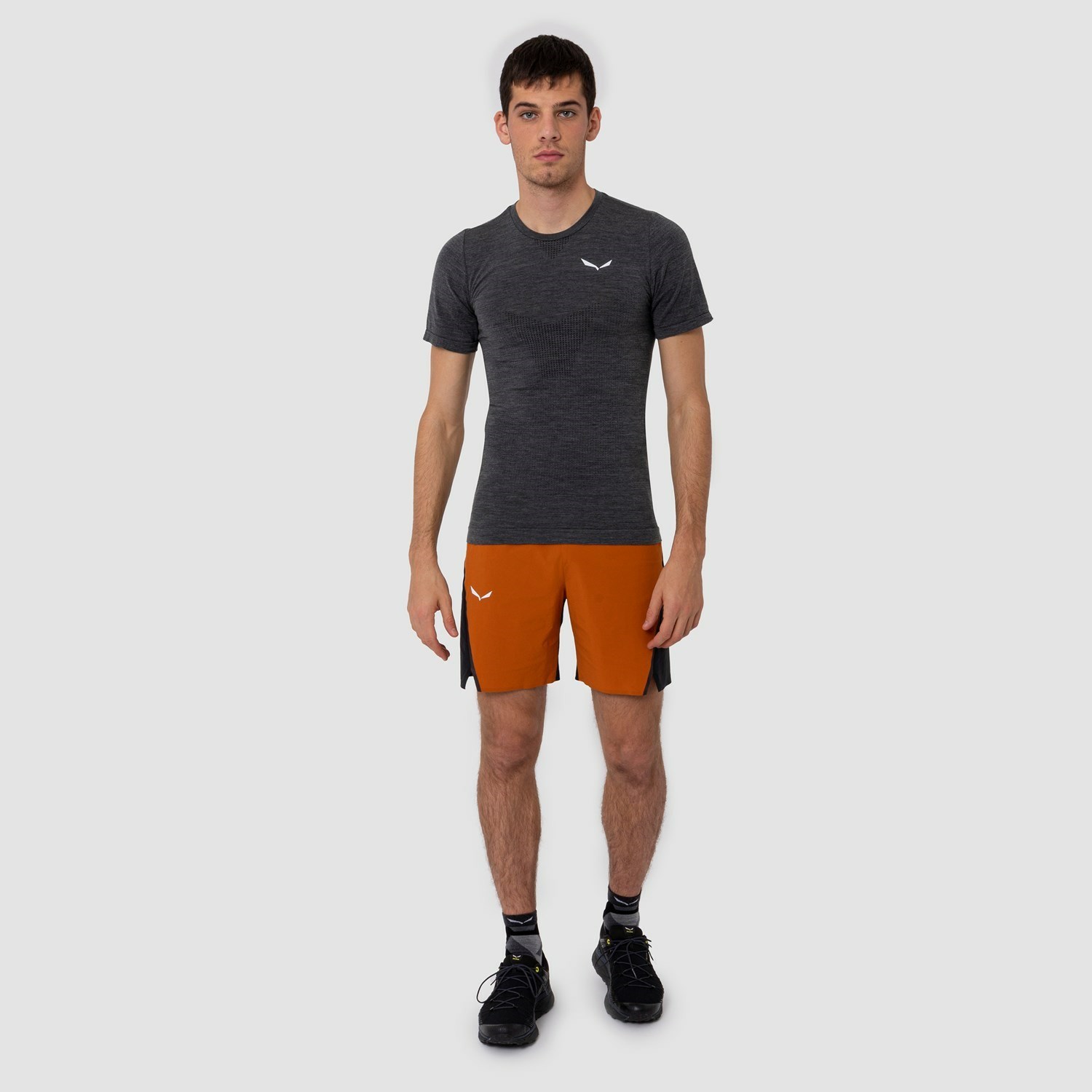 Férfi Salewa Pedroc Merino Responsive Seamless T-Shirt Rövid Ujjú Ing Szürke | 8214-ZJQLO