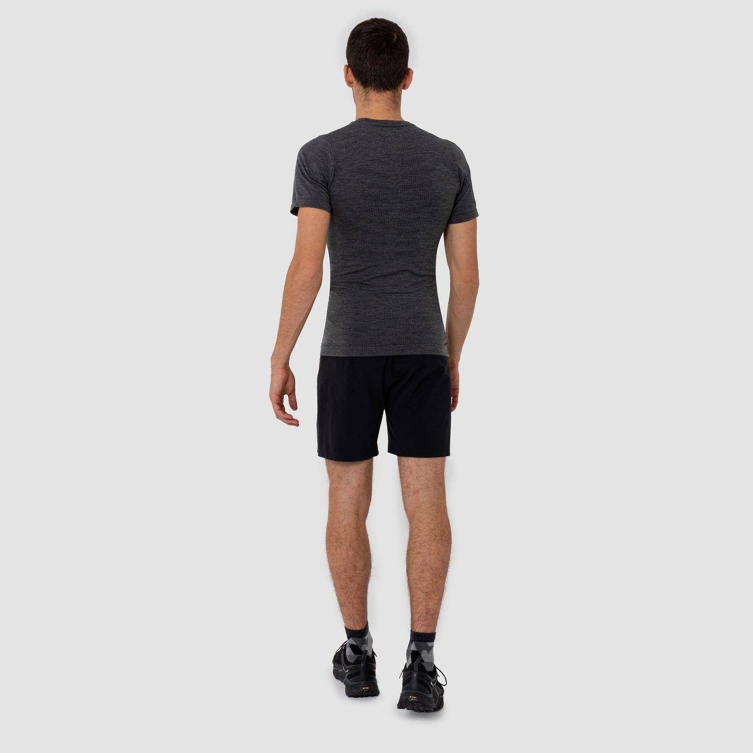 Férfi Salewa Pedroc Merino Responsive Seamless T-Shirt Rövid Ujjú Ing Szürke | 8214-ZJQLO