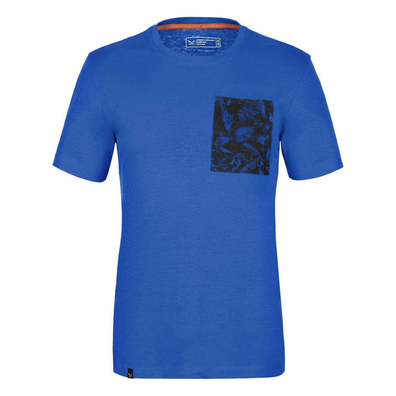 Férfi Salewa Puez Hemp Pocket T-Shirt Rövid Ujjú Ing Kék | 9875-QIAOD