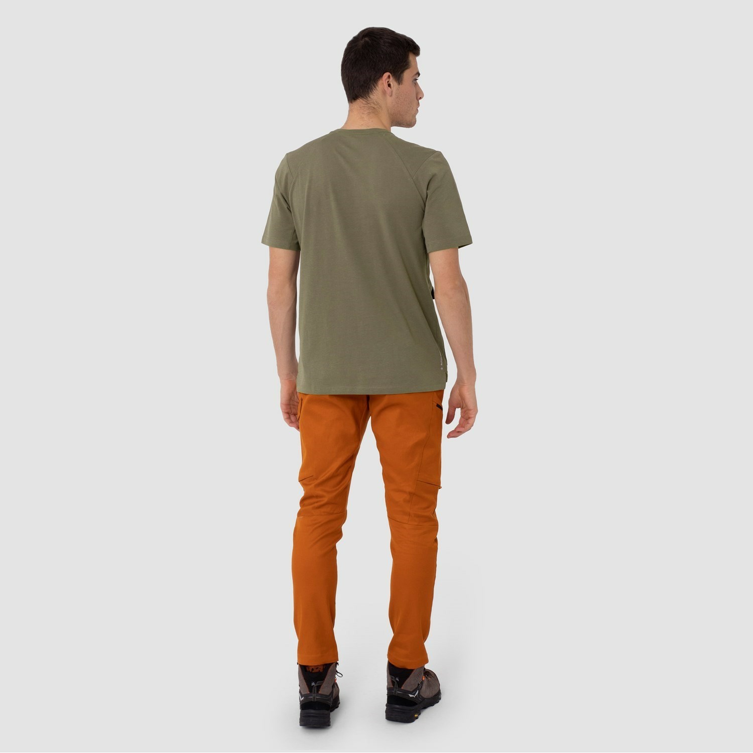 Férfi Salewa Puez Hemp T-Shirt Rövid Ujjú Ing Barna | 6354-PVIBU