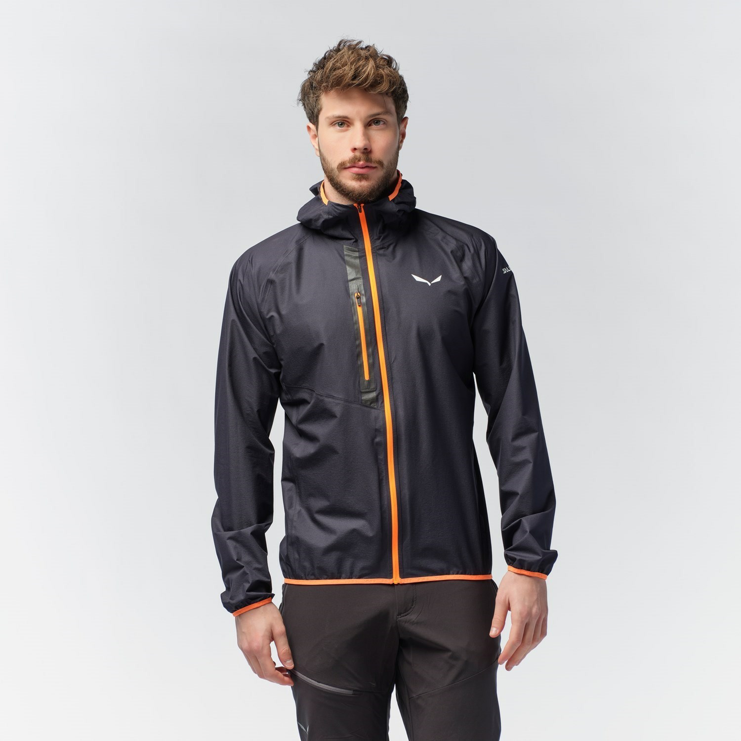 Férfi Salewa Puez Light Powertex Hardshell Kabát Fekete | 0926-PIVFS