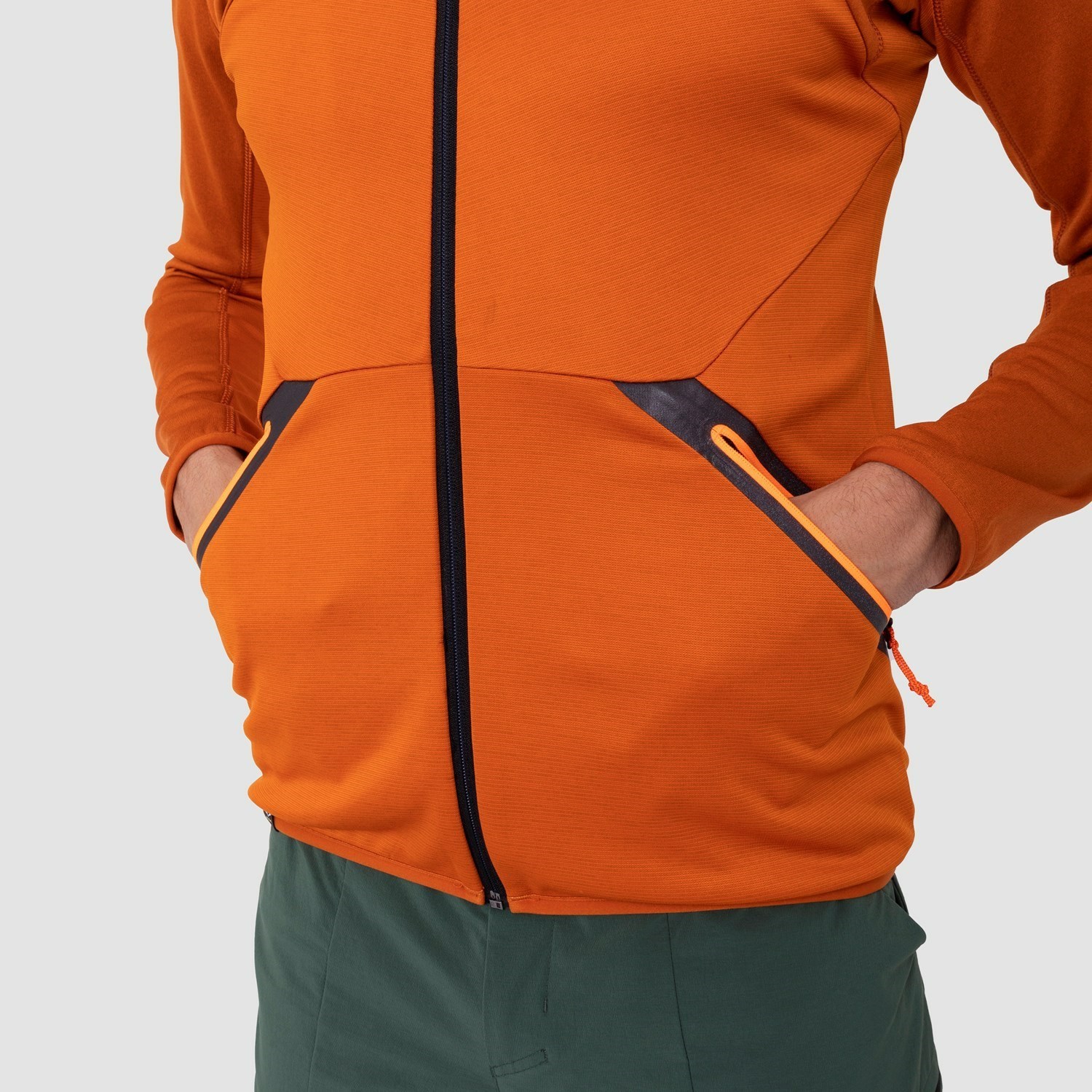 Férfi Salewa Puez Melange Polarlite Csuklyás Jacket Kapucnis Pulóver Narancssárga | 3421-IBHCE