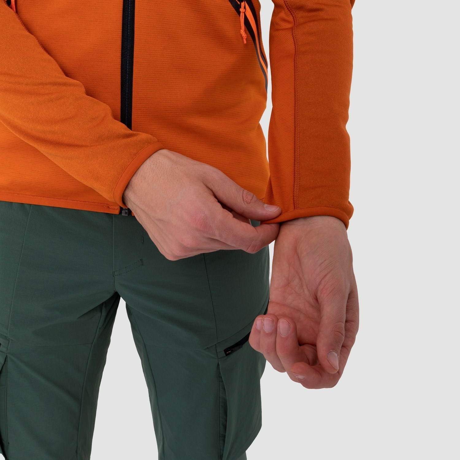 Férfi Salewa Puez Melange Polarlite Csuklyás Jacket Kapucnis Pulóver Narancssárga | 3421-IBHCE