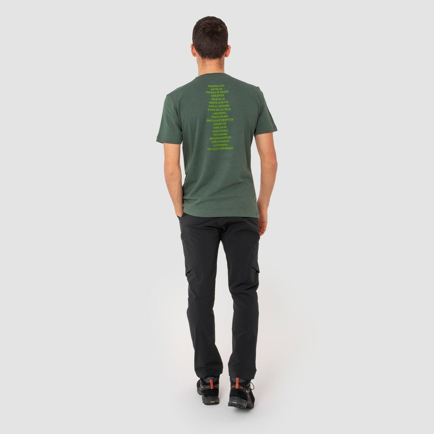 Férfi Salewa Pure Dolomites Hemp T-Shirt Rövid Ujjú Ing Zöld | 0185-TDAJC