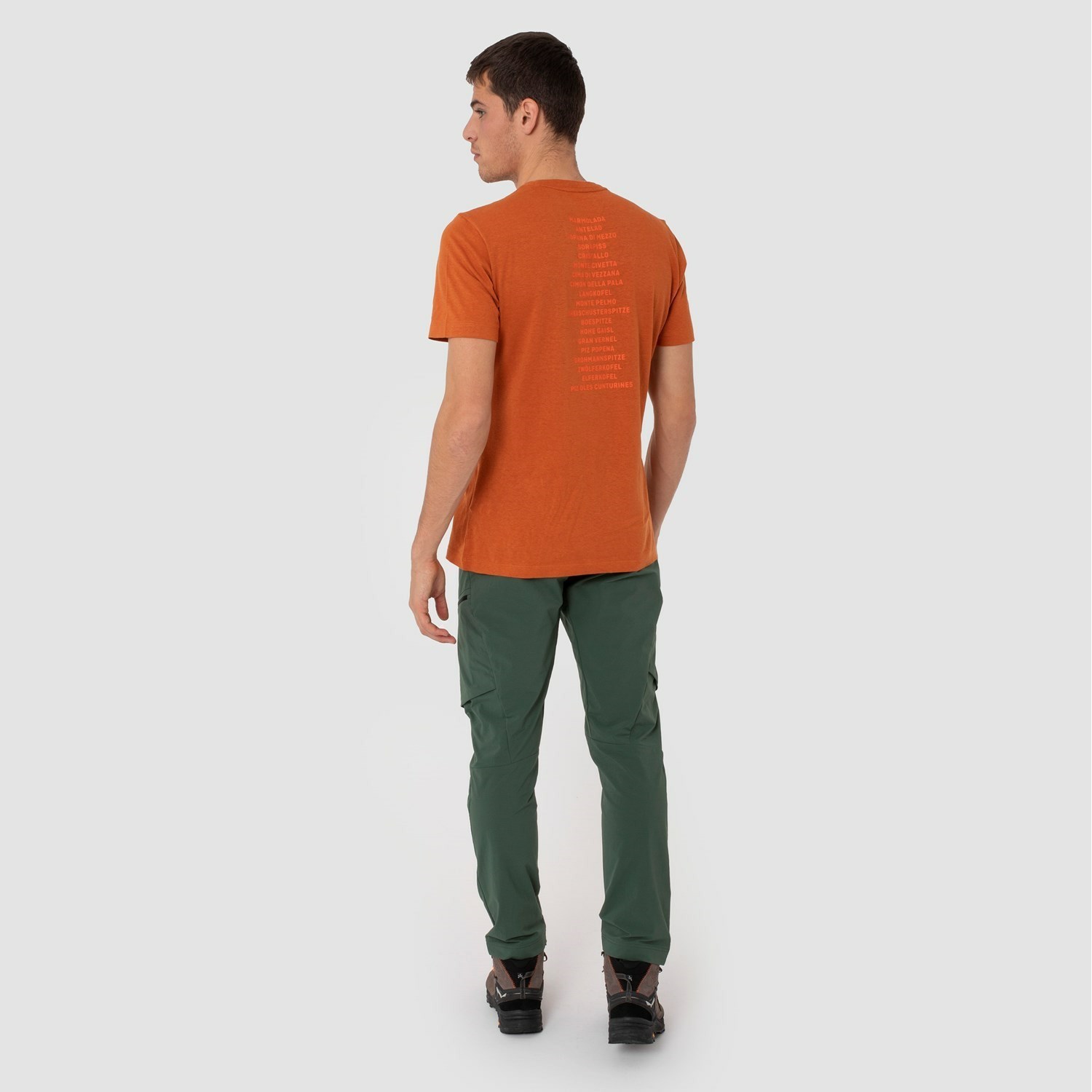 Férfi Salewa Pure Dolomites Hemp T-Shirt Rövid Ujjú Ing Narancssárga | 3269-KQWJZ