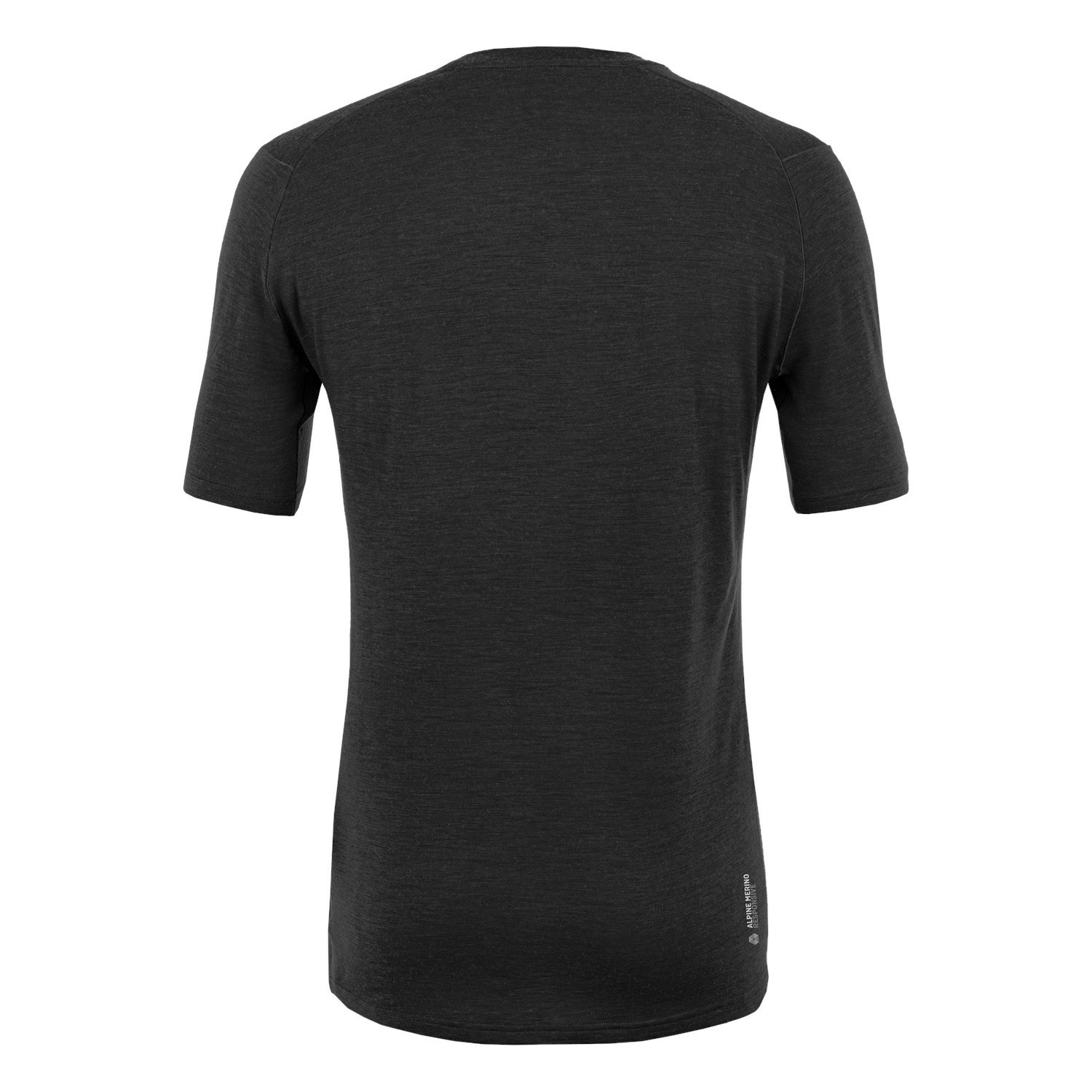 Férfi Salewa Pure Logo Alpine Merino Responsive T-Shirt Rövid Ujjú Ing Fekete | 2806-YJRCF