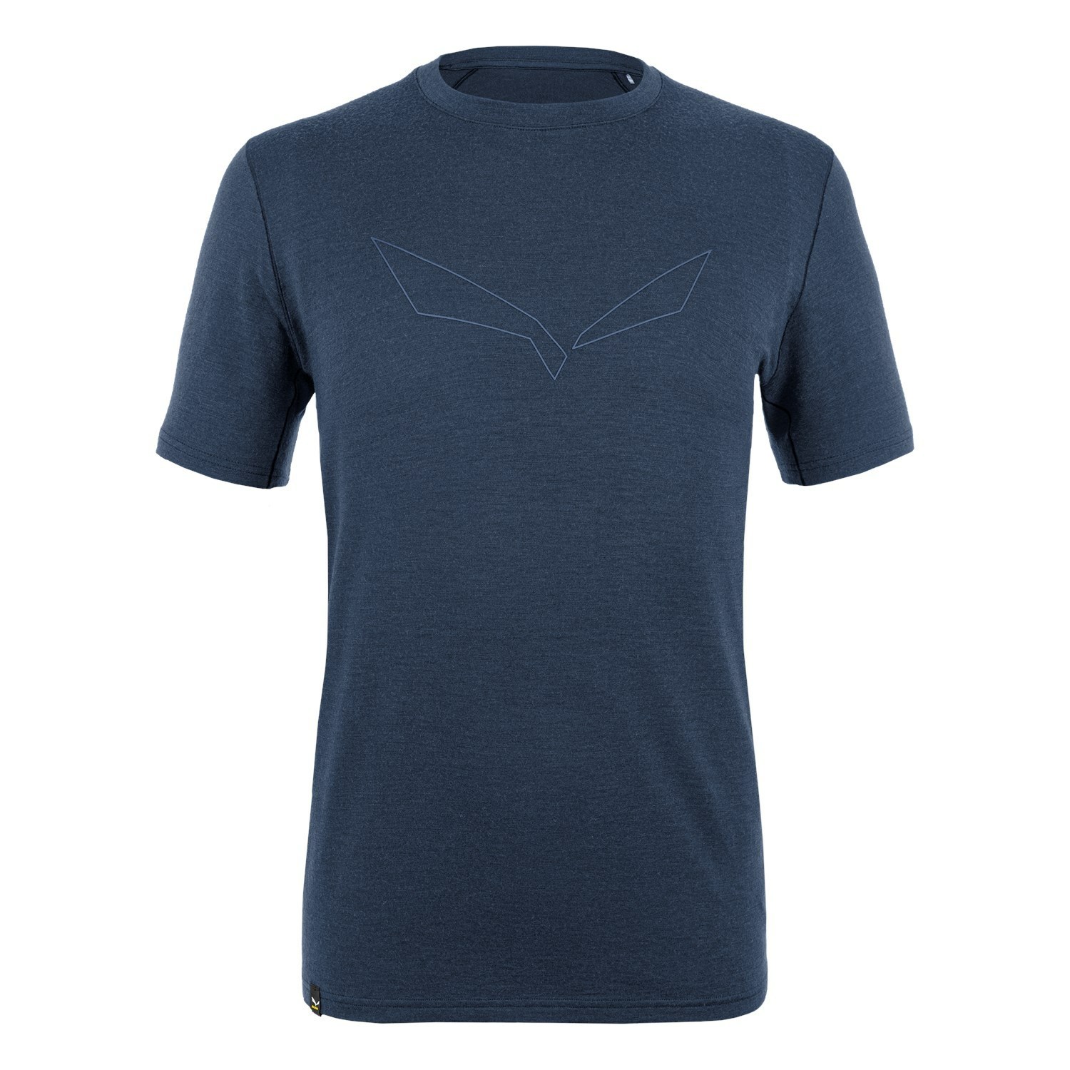 Férfi Salewa Pure Logo Alpine Merino Responsive T-Shirt Rövid Ujjú Ing Sötétkék | 4013-TVXQF