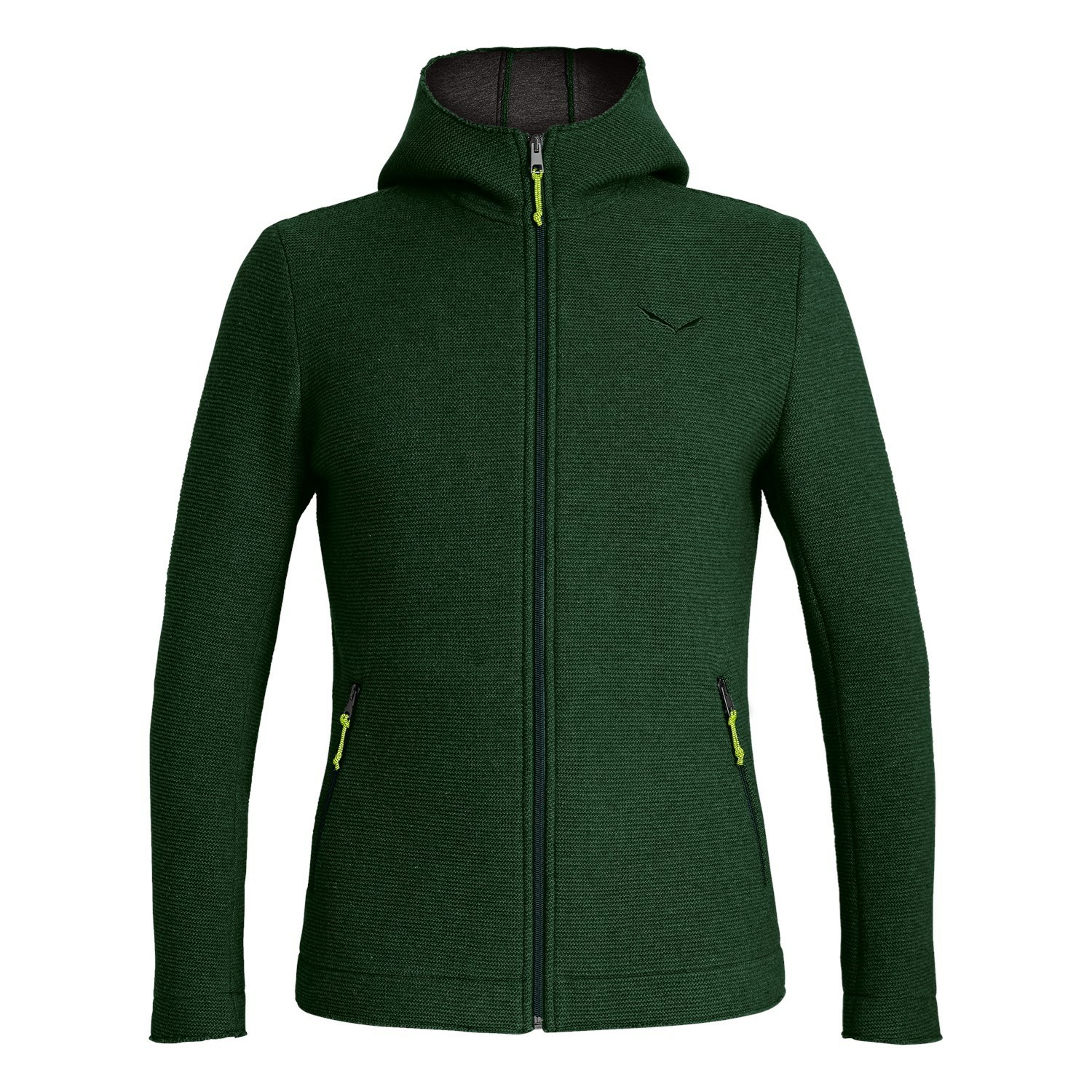 Férfi Salewa SARNER 2L WOOL - HOODED JACKET Kapucnis Pulóver Zöld | 7026-GBRUM