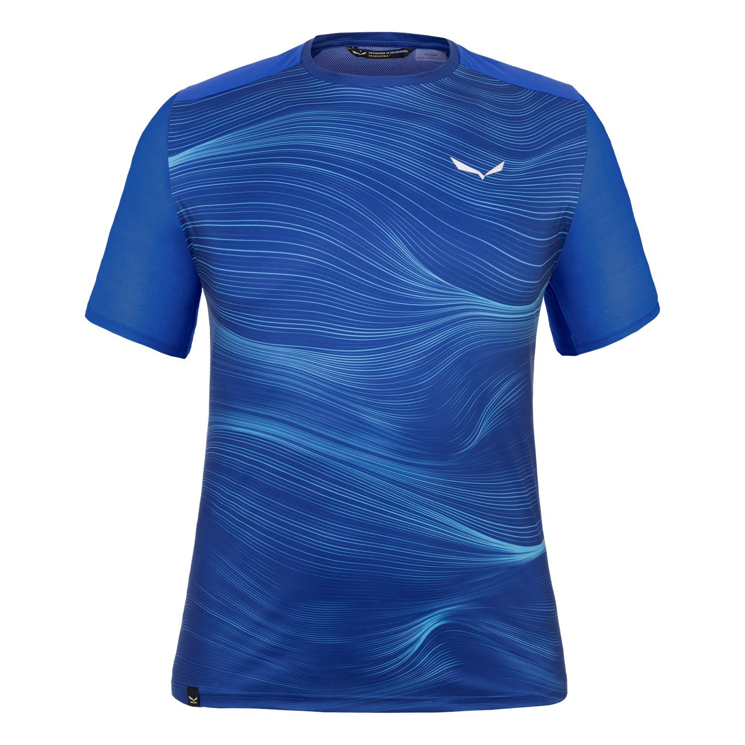 Férfi Salewa Seceda Dry T-Shirt Rövid Ujjú Ing Kék | 3678-FEWQO