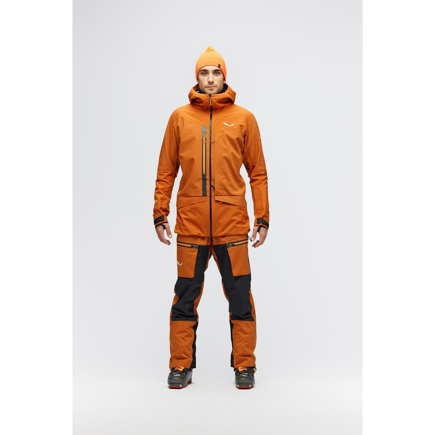 Férfi Salewa Sella Ski 3 Layers Powertex Responsive Hardshell Kabát Kék | 9645-INOMH