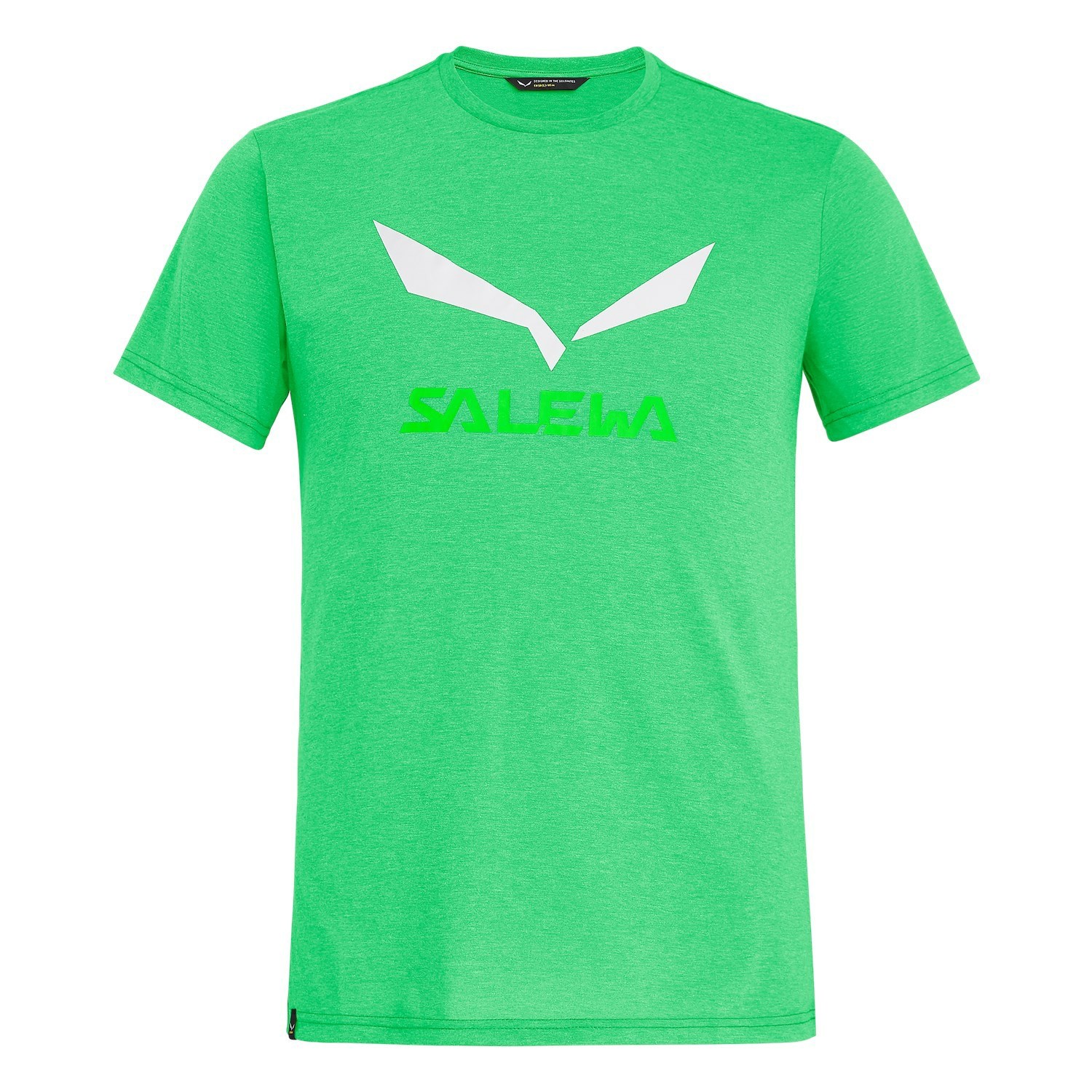 Férfi Salewa Solidlogo Dri-Release® T-shirt Rövid Ujjú Ing Zöld | 5839-ZEBSH