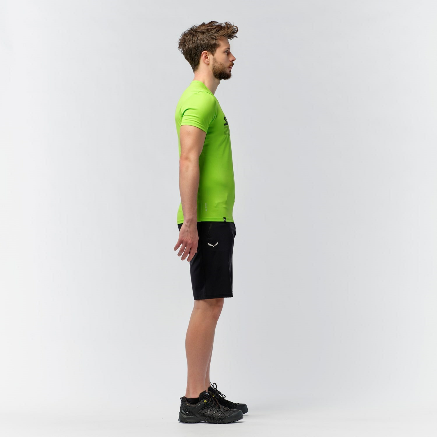 Férfi Salewa Sportos Graphic Dry T-shirt Rövid Ujjú Ing Zöld | 2841-OBIKU