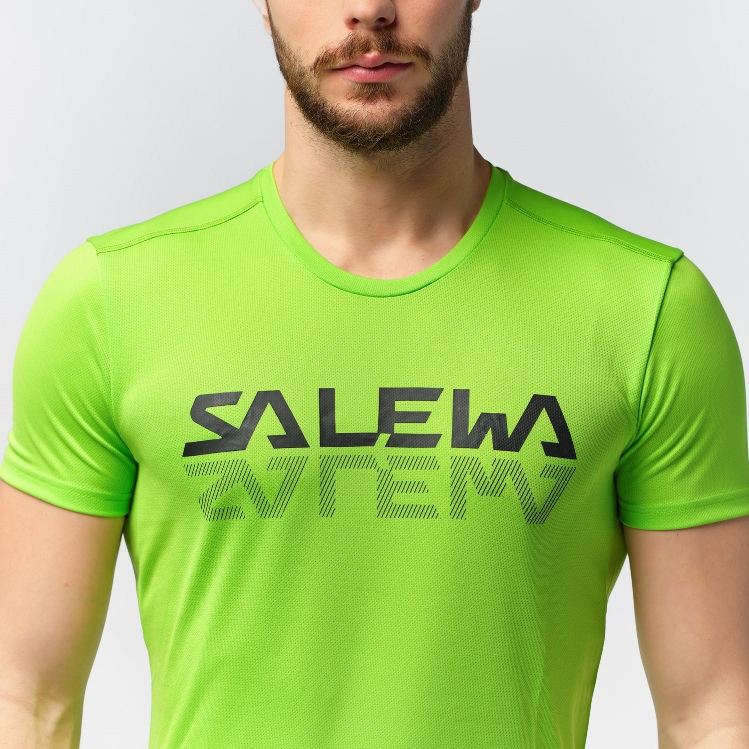 Férfi Salewa Sportos Graphic Dry T-shirt Rövid Ujjú Ing Zöld | 2841-OBIKU