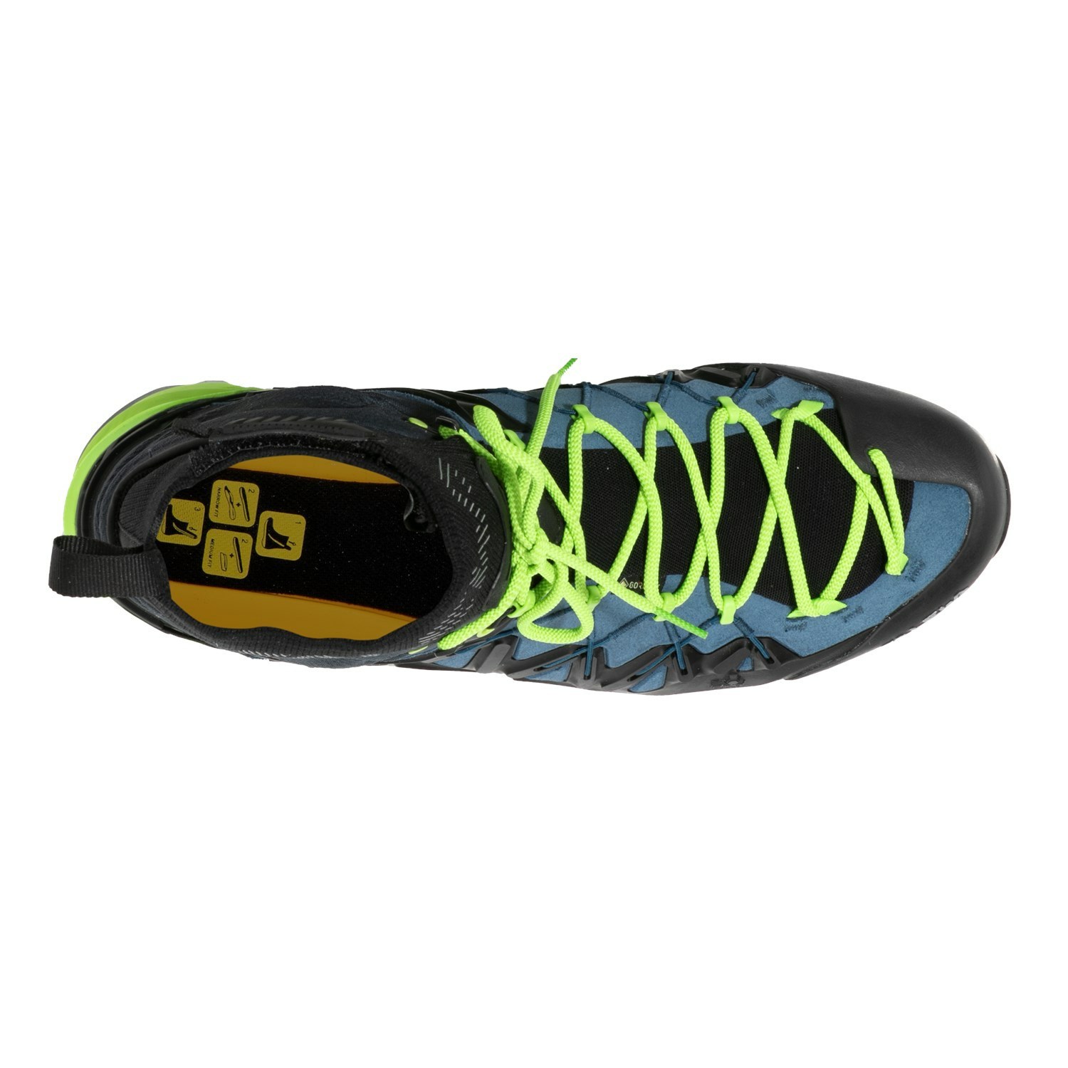 Férfi Salewa Wildfire Edge Mid GORE-TEX® Túracipő Fekete Kék | 2965-UCKJH