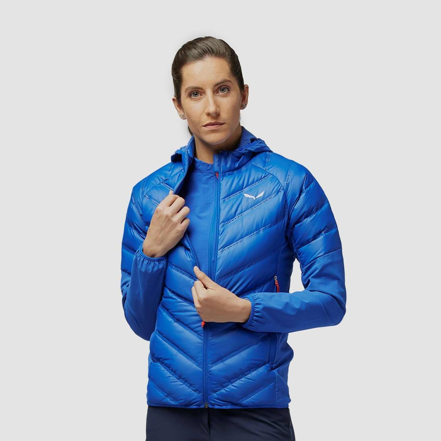 Női Salewa AGNER HYBRID WODOWN JACKET Pehelykabát Kék | 4971-PMDCN