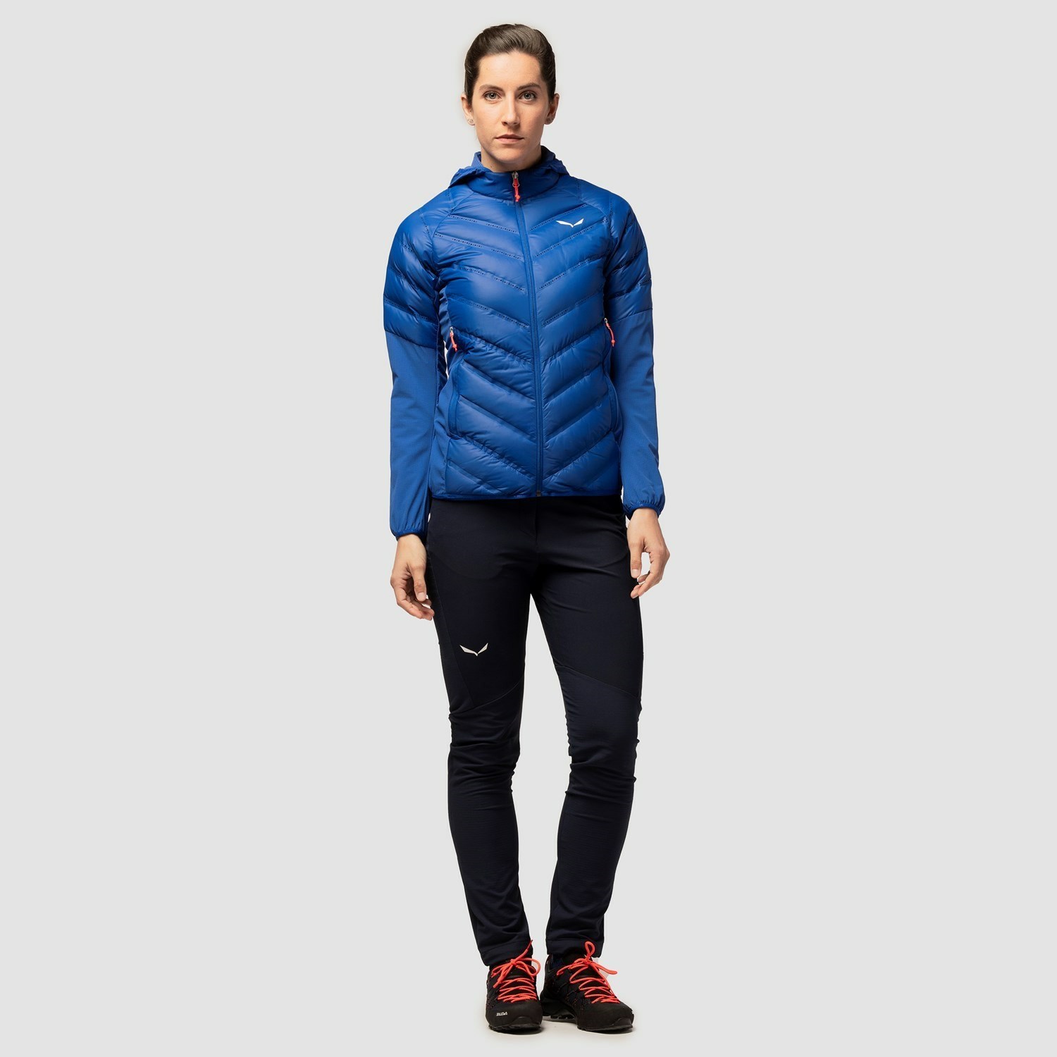 Női Salewa AGNER HYBRID WODOWN JACKET Pehelykabát Kék | 4971-PMDCN