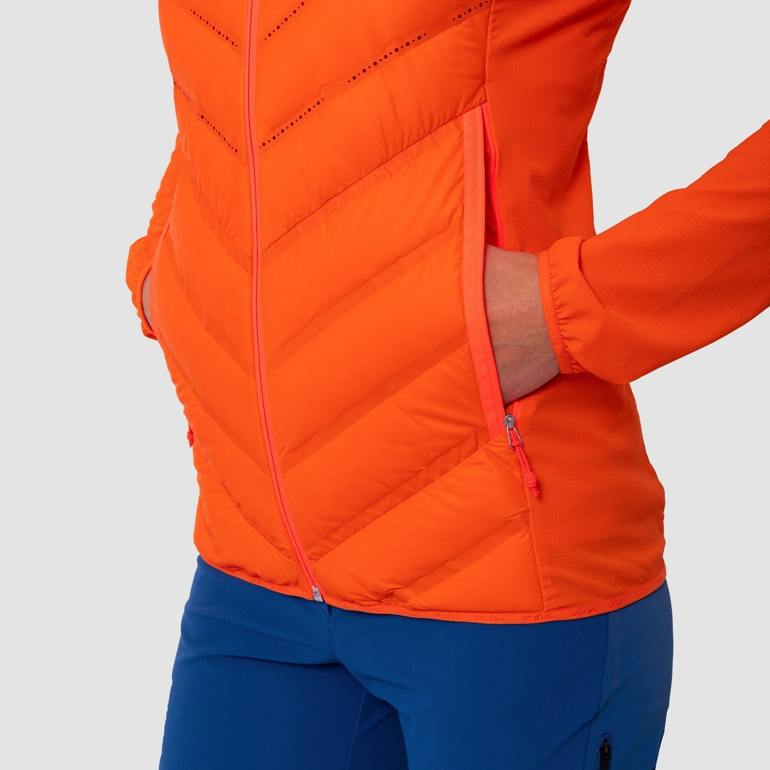 Női Salewa AGNER HYBRID WODOWN JACKET Pehelykabát Narancssárga | 5304-JEPHW