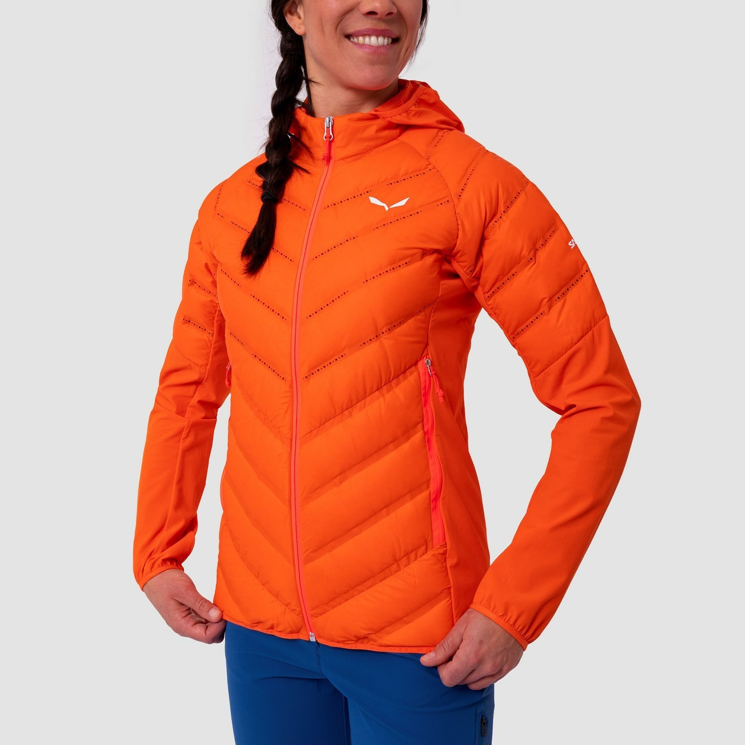 Női Salewa AGNER HYBRID WODOWN JACKET Pehelykabát Narancssárga | 5304-JEPHW