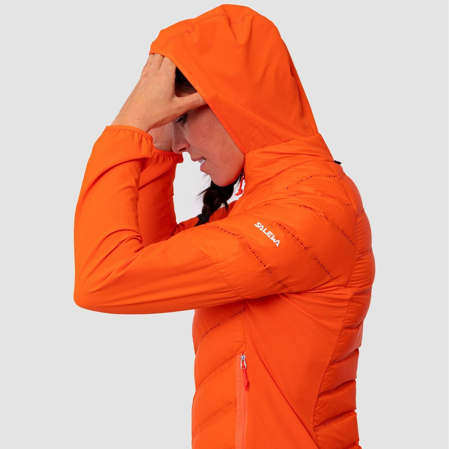 Női Salewa AGNER HYBRID WODOWN JACKET Pehelykabát Narancssárga | 5304-JEPHW