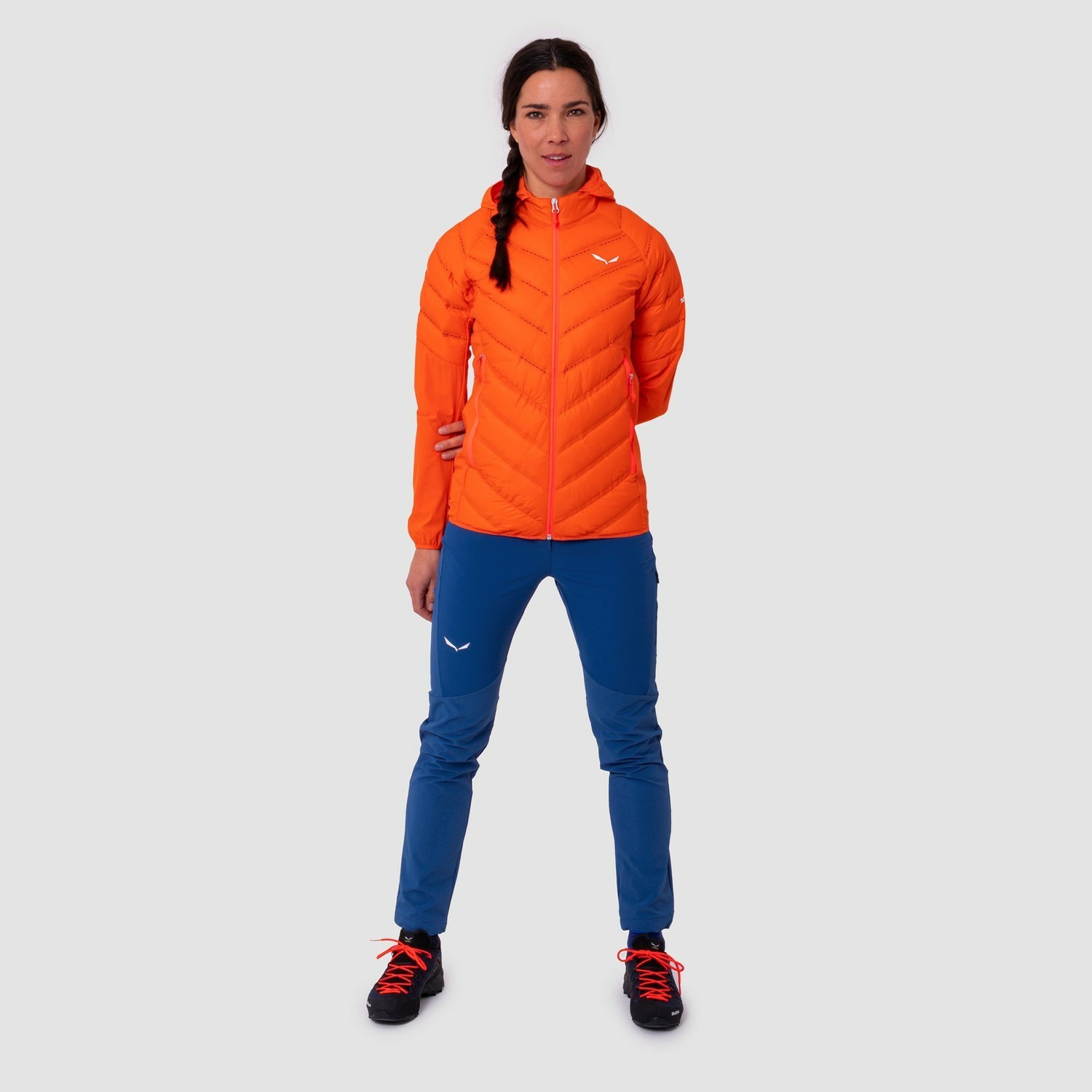 Női Salewa AGNER HYBRID WODOWN JACKET Pehelykabát Narancssárga | 5304-JEPHW