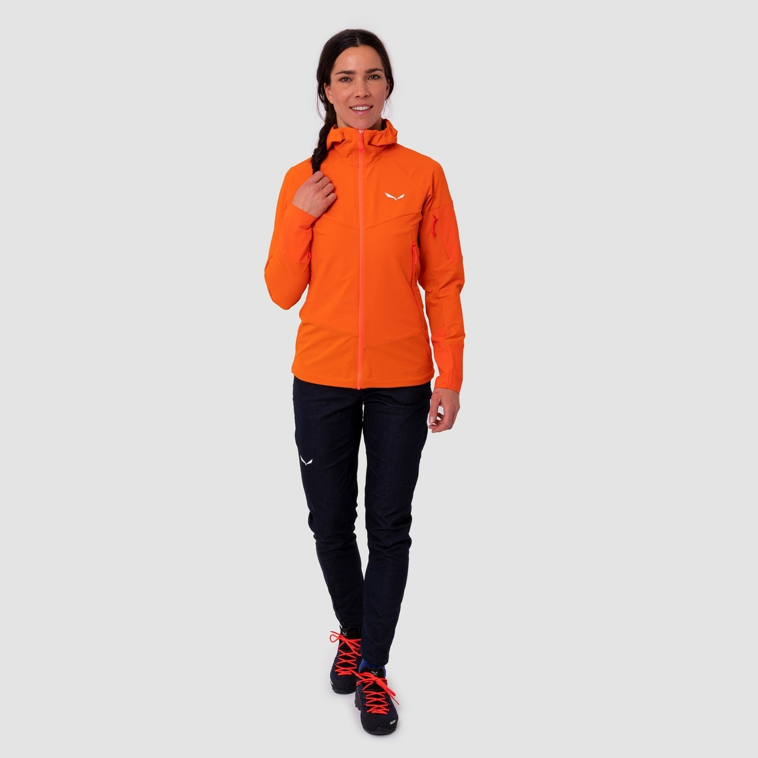 Női Salewa Agner Denim 3 Softshell Nadrág Fekete | 3104-ORSYU