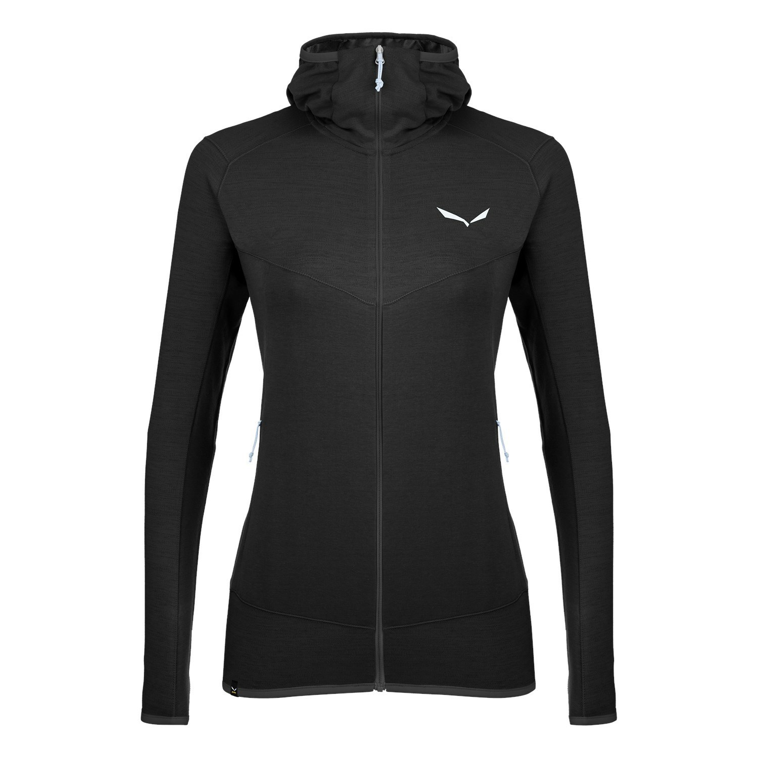 Női Salewa Light Micro Polarlite Full Zip Csuklyás Jacket Kapucnis Pulóver Fekete | 5604-NAYRG