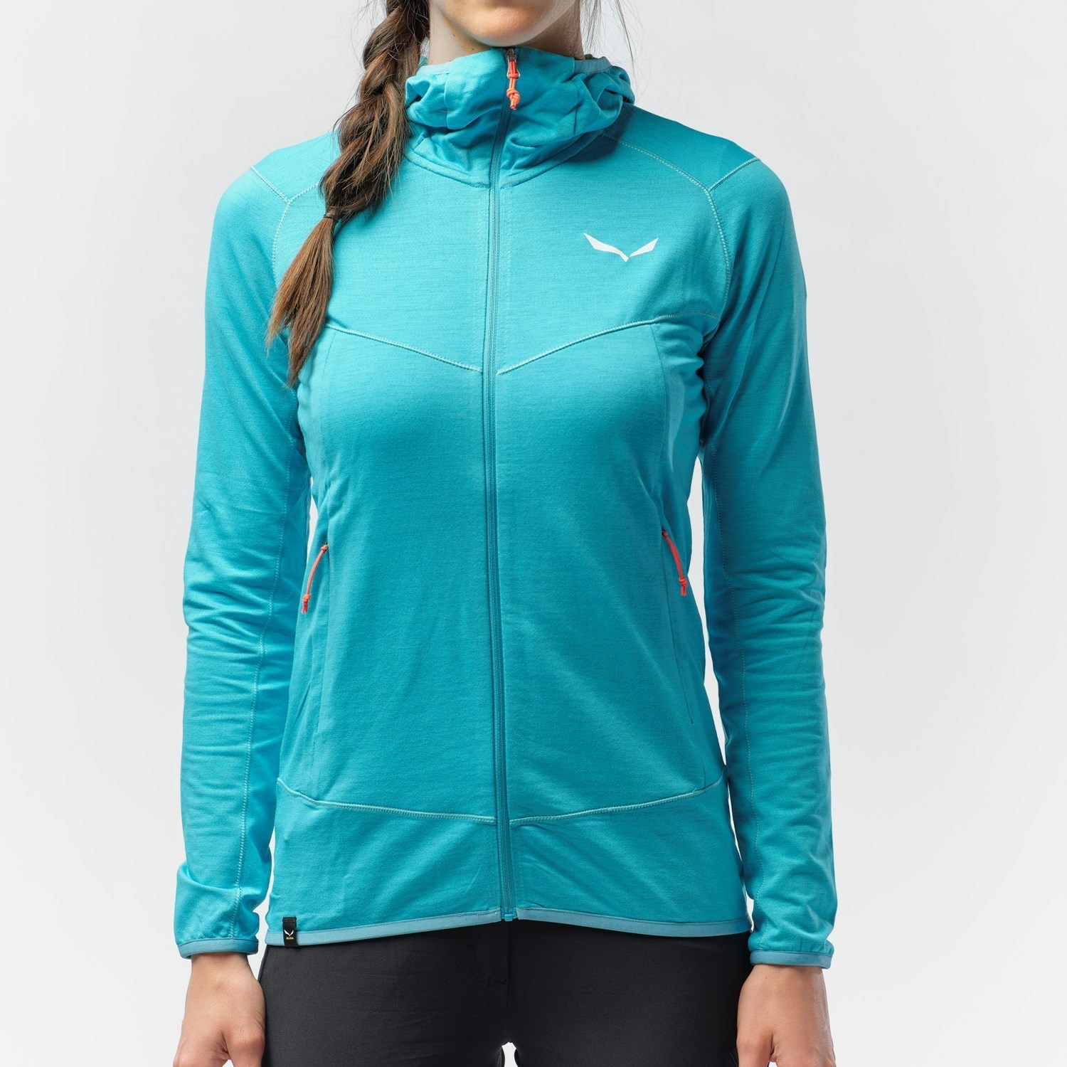 Női Salewa Light Micro Polarlite Full Zip Csuklyás Jacket Kapucnis Pulóver Kék | 9658-UMWHA