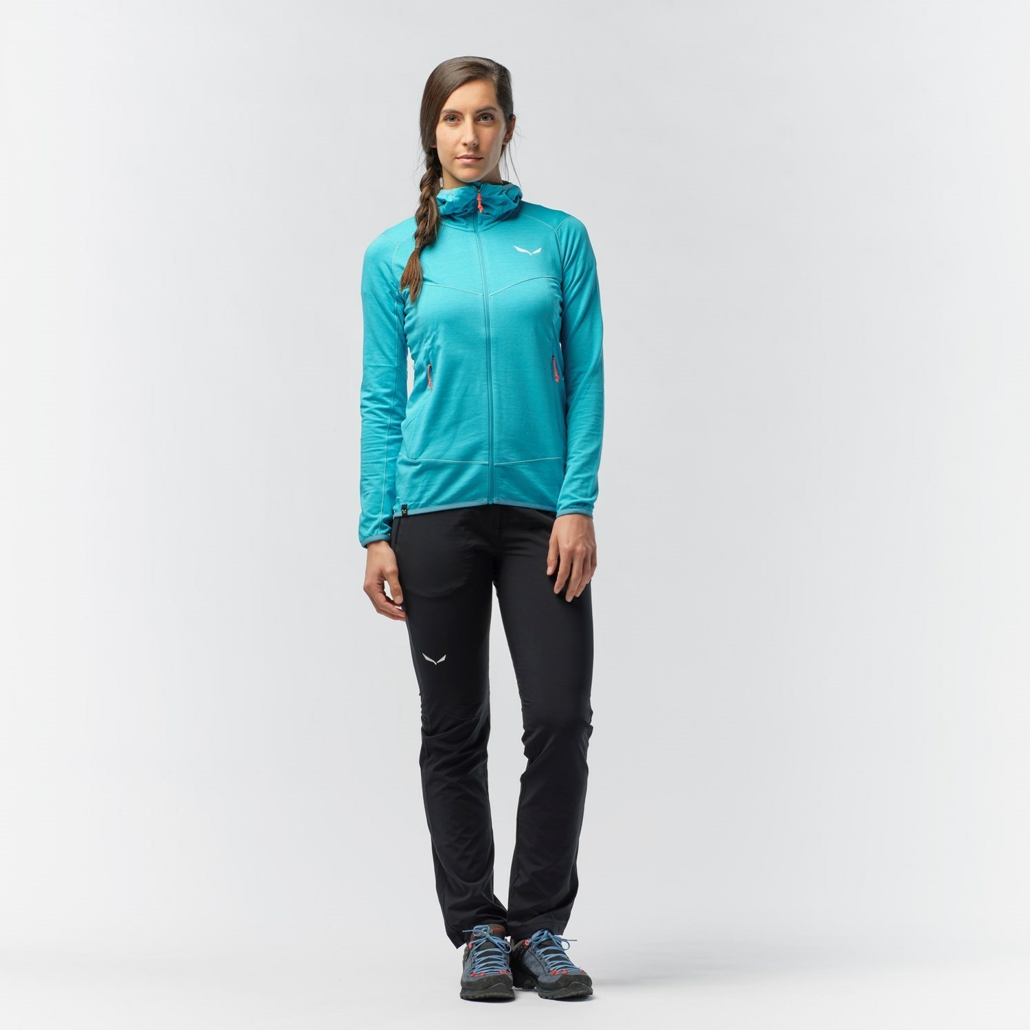 Női Salewa Light Micro Polarlite Full Zip Csuklyás Jacket Kapucnis Pulóver Kék | 9658-UMWHA