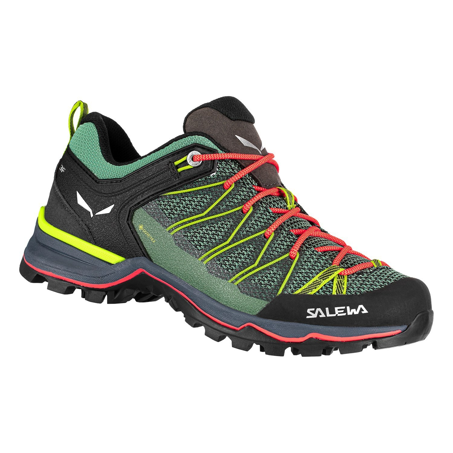 Női Salewa Mountain Trainer Lite GORE-TEX® Túrabakancs Fekete Zöld | 8534-YEFKV